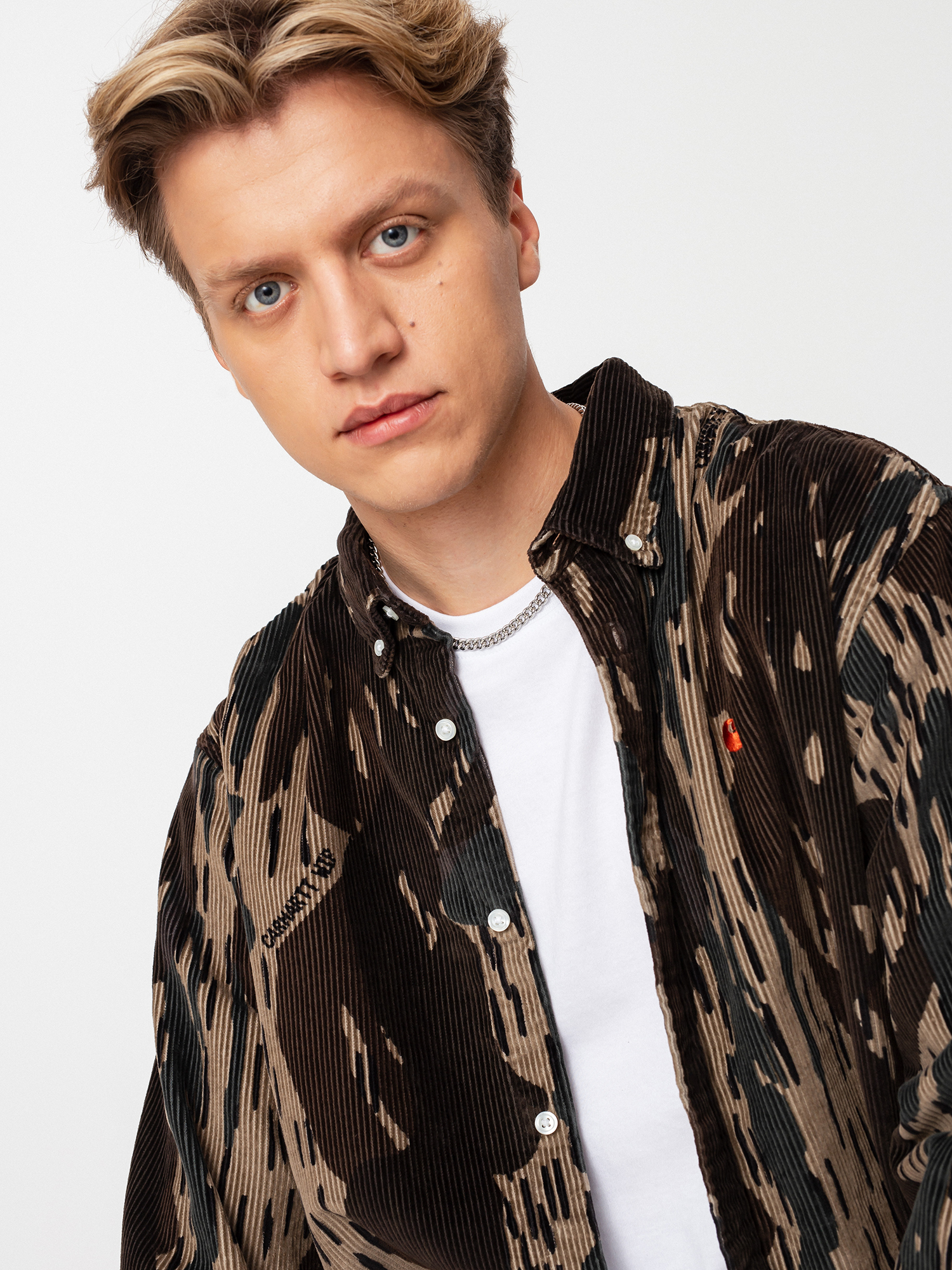 Koszula Carhartt WIP Madison Cord (camo unite/copperton)