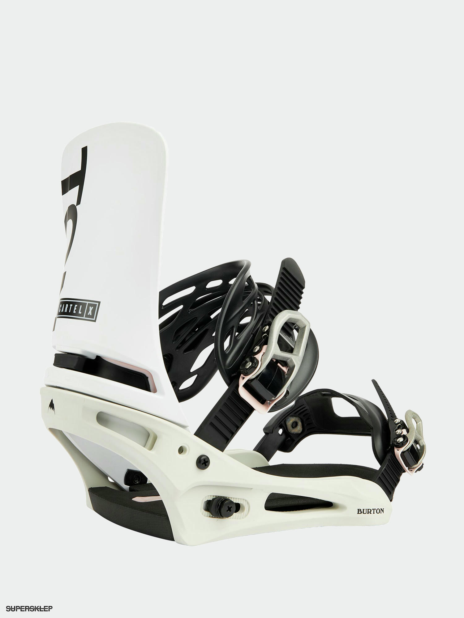 Wiązania snowboardowe Burton Cartel X Reflex (white/gray/logo)