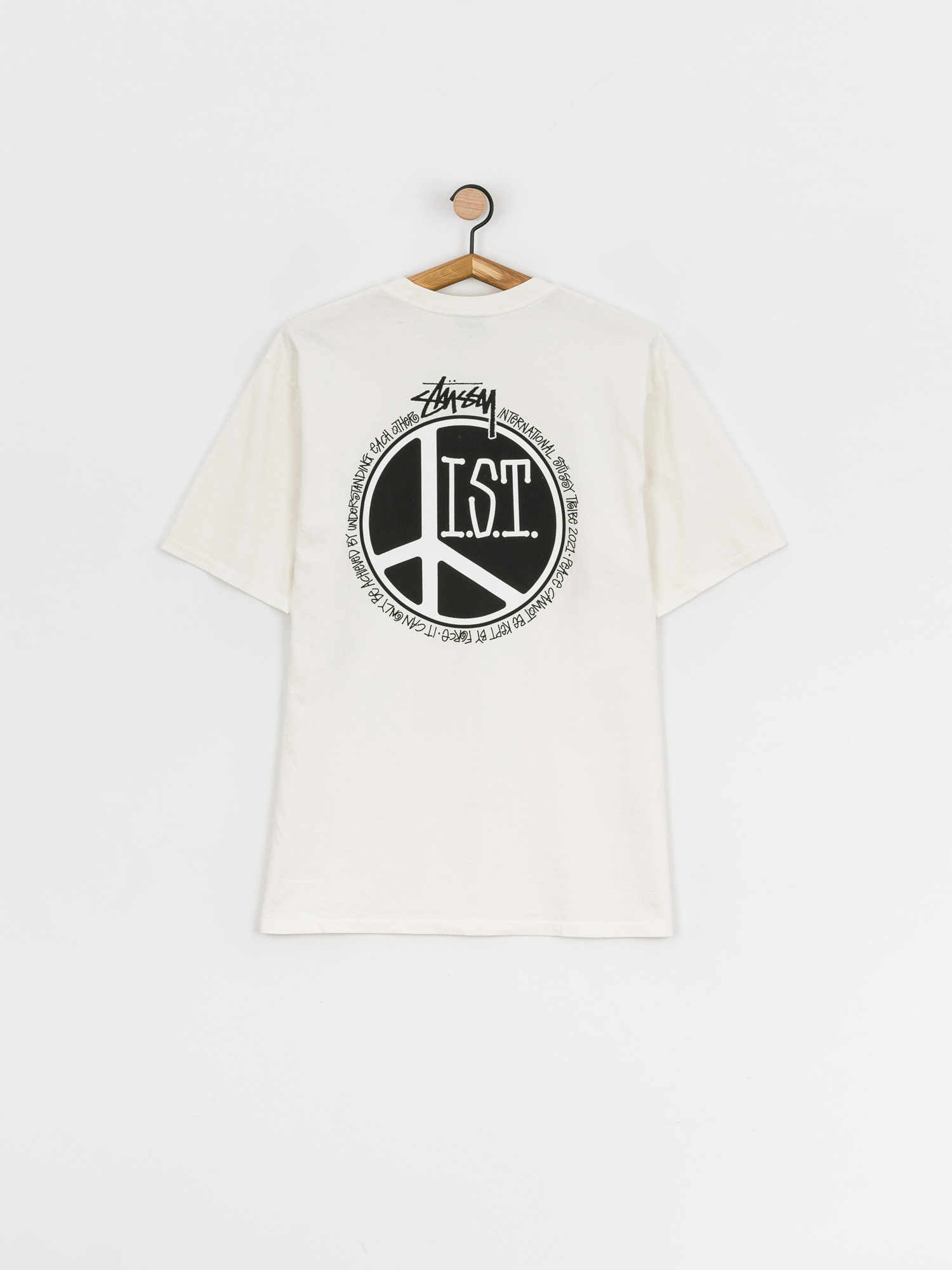 T-shirt Stussy Peace Dot Pig. Dyed (natural)