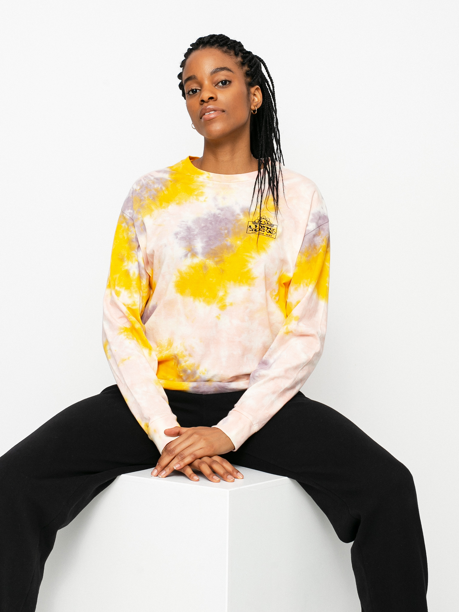 Longsleeve Vans Mascy Grunge Wash Wmn (purple dove)