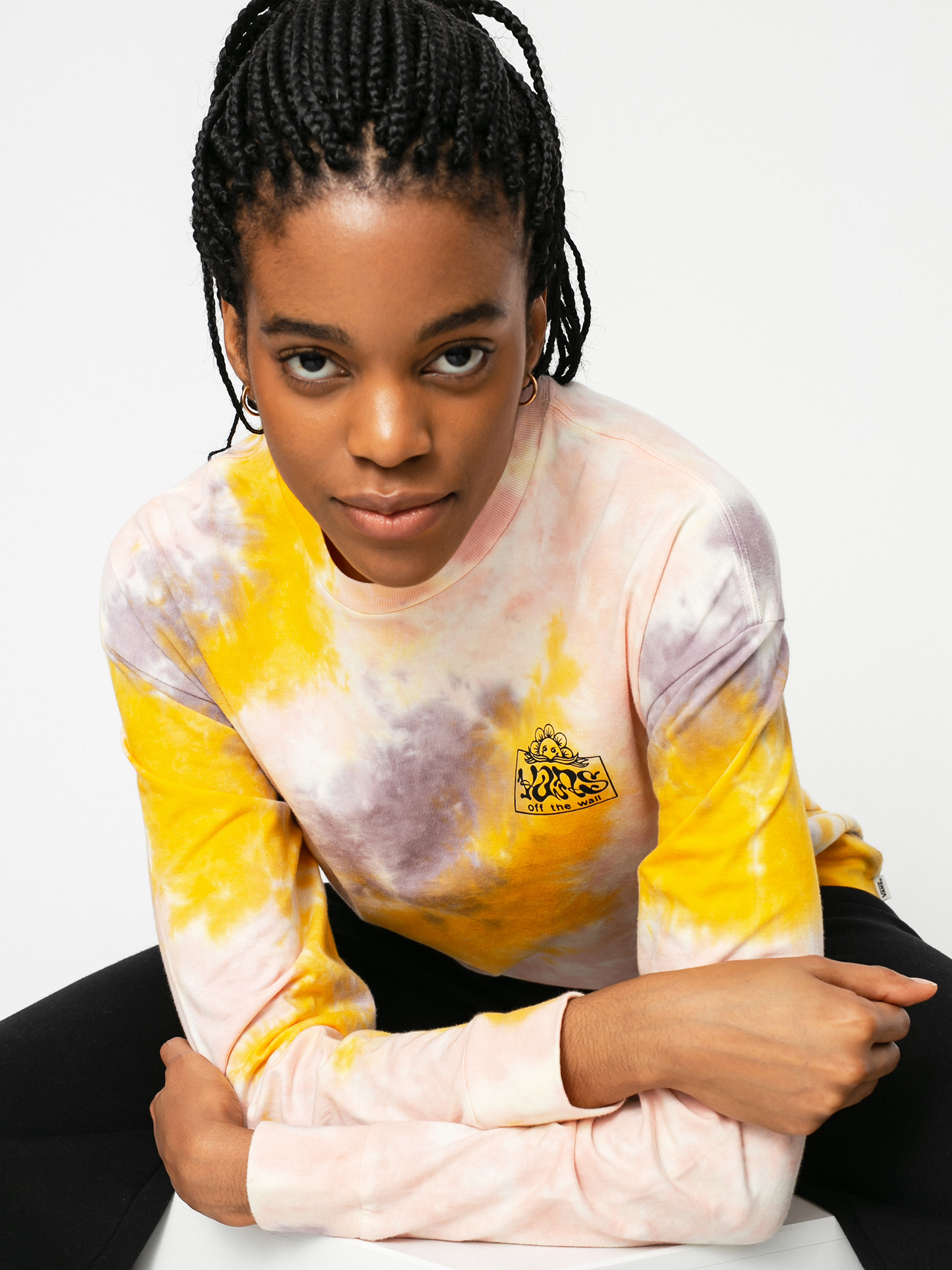 Longsleeve Vans Mascy Grunge Wash Wmn (purple dove)