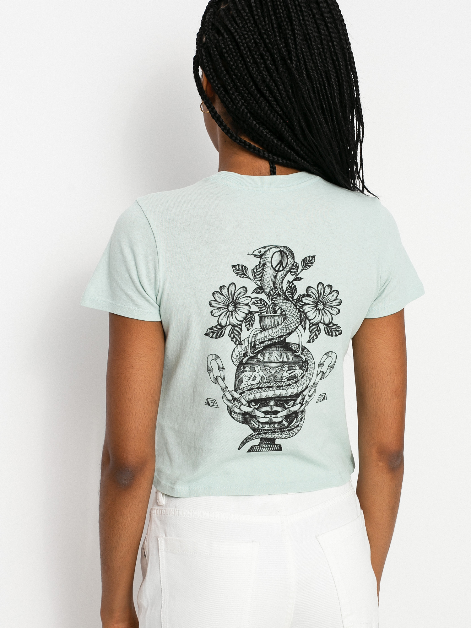 T-shirt RVCA Benj Snakes Wmn (haze blue)