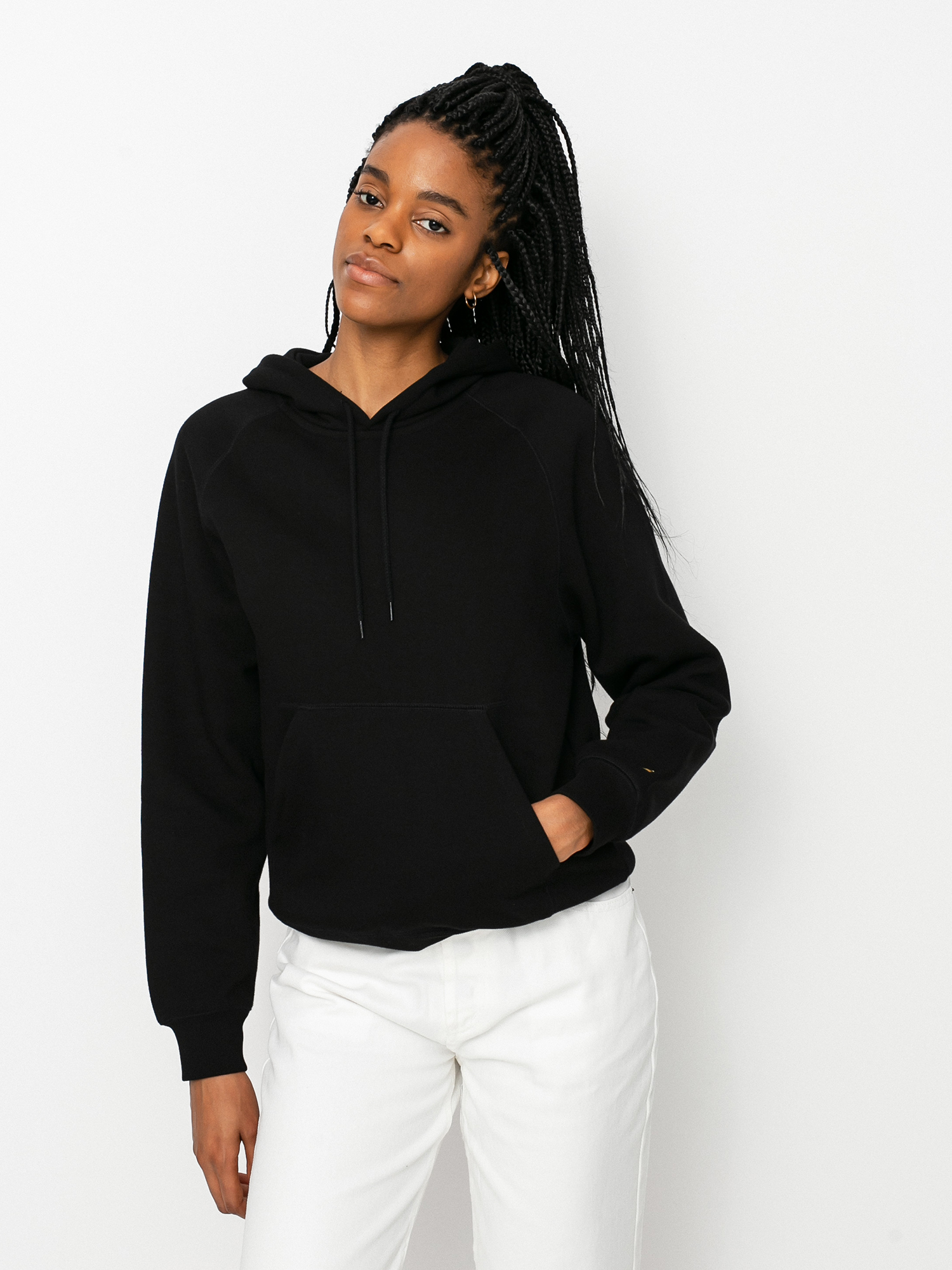 Bluza z kapturem Carhartt WIP Chase HD Wmn (black/gold)