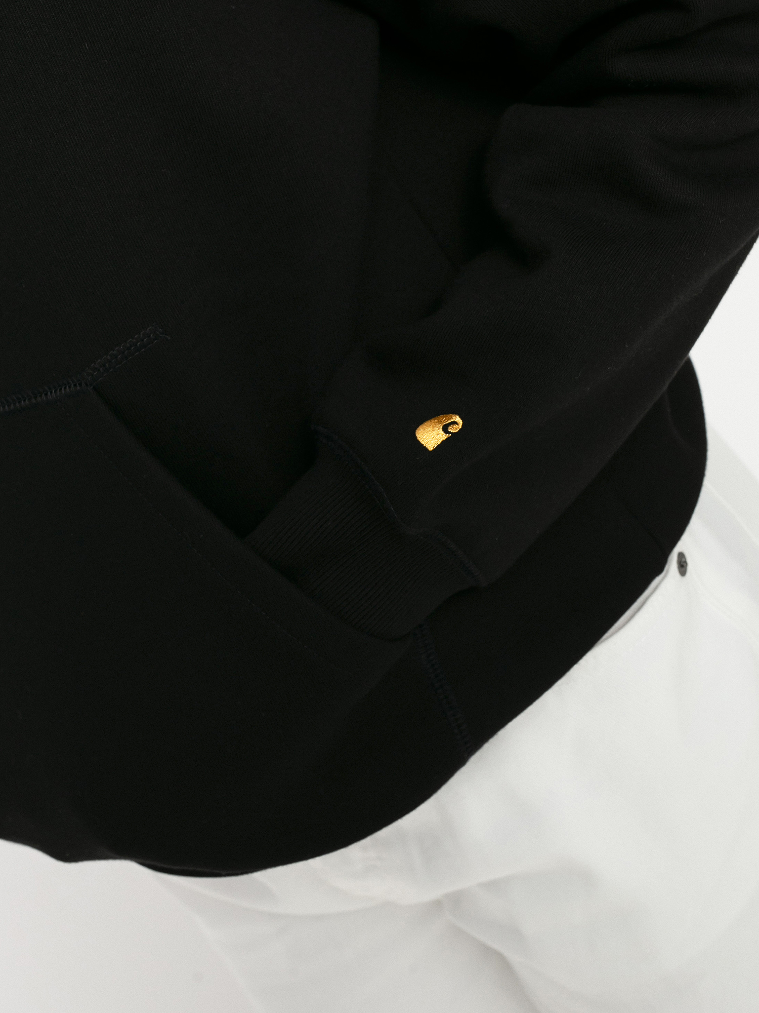 Bluza z kapturem Carhartt WIP Chase HD Wmn (black/gold)