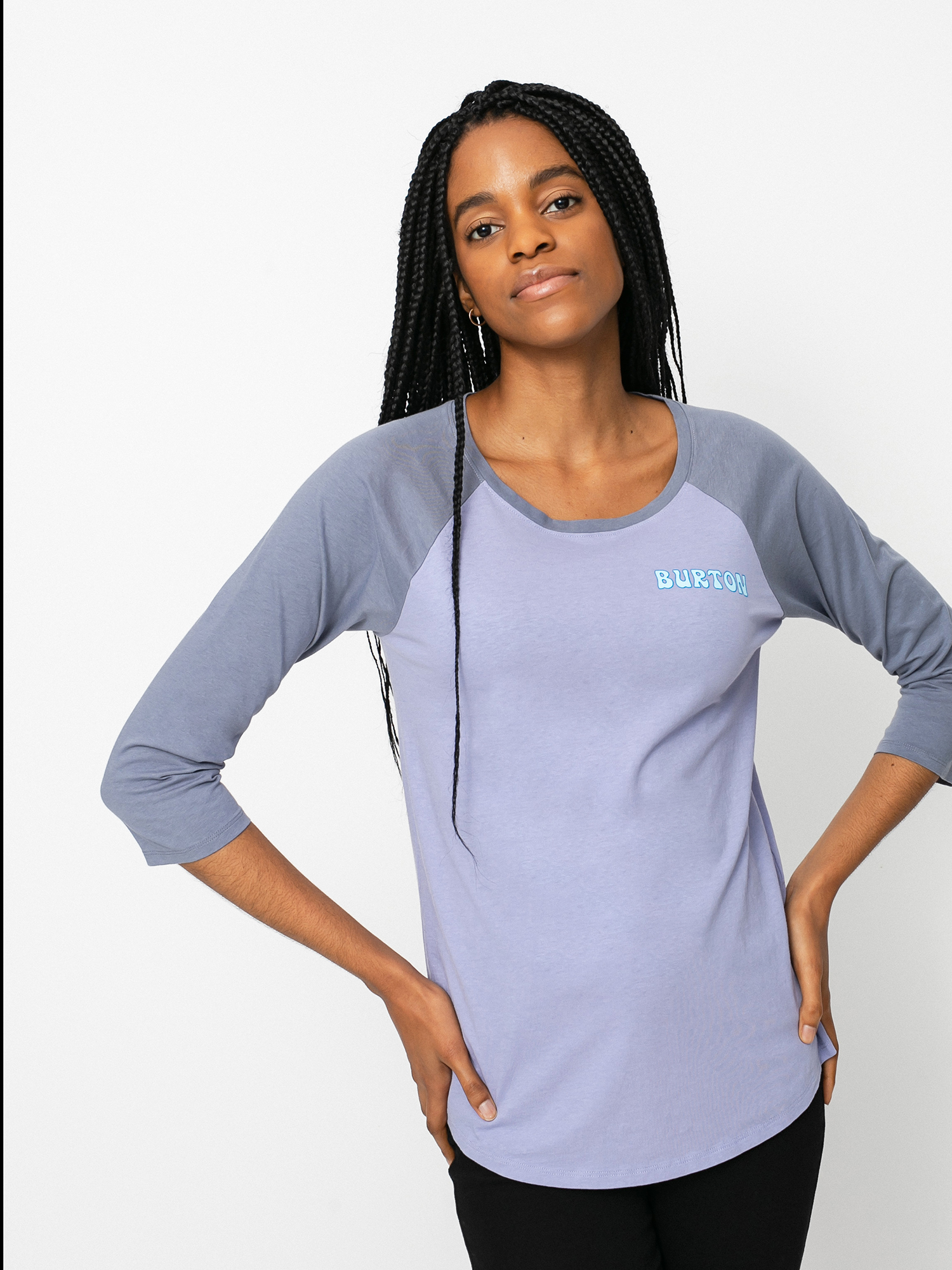 Longsleeve Burton Tuplin Raglan Wmn (foxglove violet/folkstone gray)
