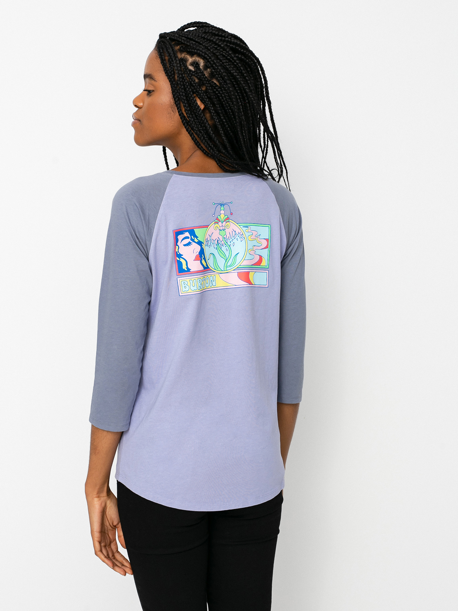 Longsleeve Burton Tuplin Raglan Wmn (foxglove violet/folkstone gray)