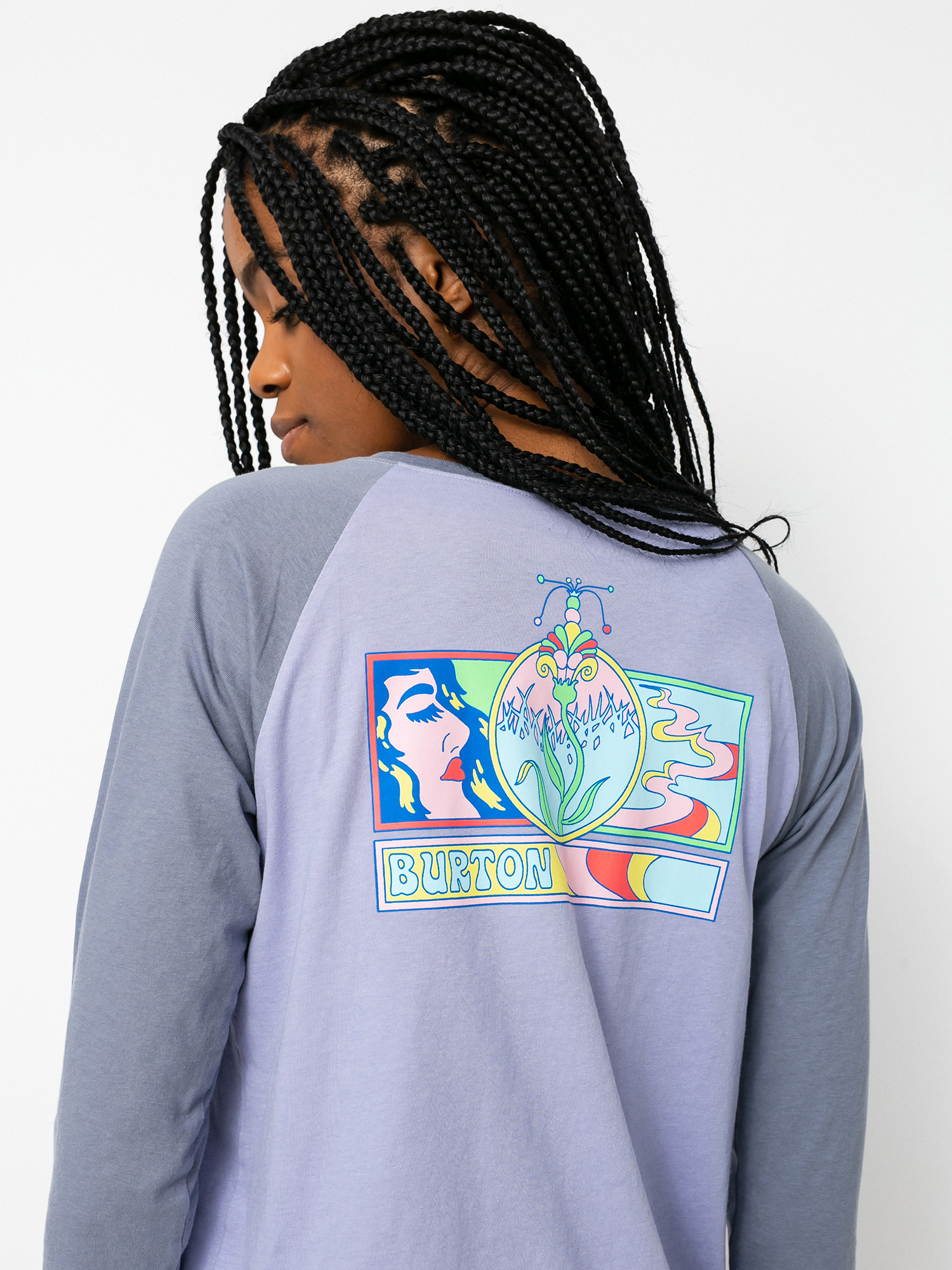 Longsleeve Burton Tuplin Raglan Wmn (foxglove violet/folkstone gray)