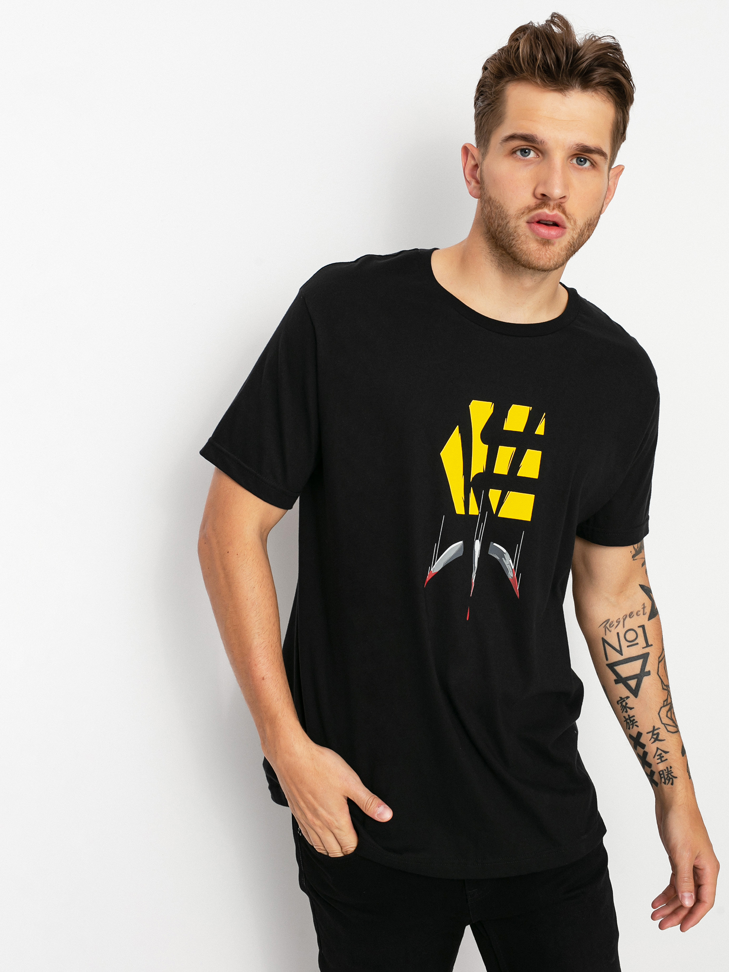 T-shirt Etnies Wolverine Claw (black/gold)