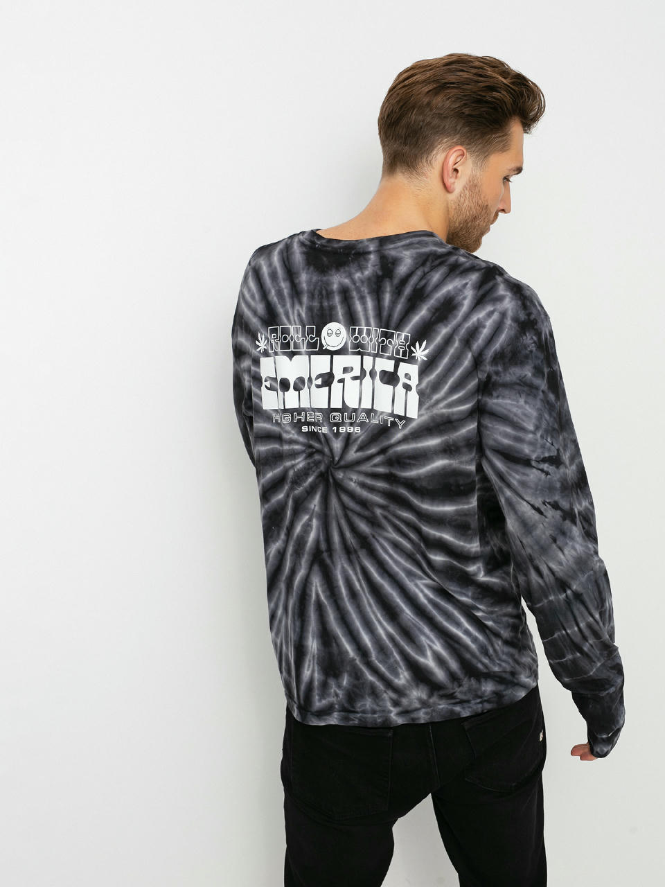 Longsleeve Emerica Roll With Tiedye (black)