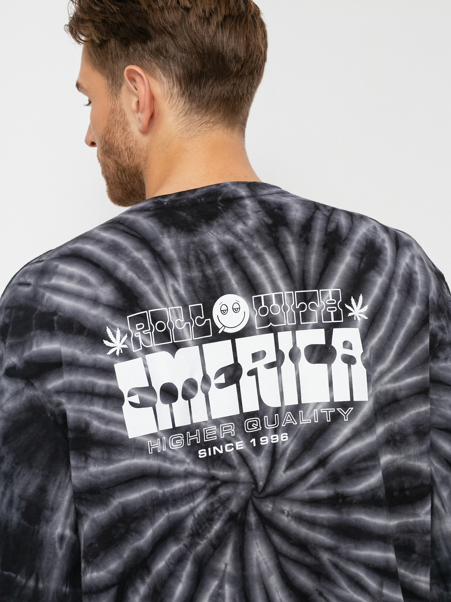 Longsleeve Emerica Roll With Tiedye (black)