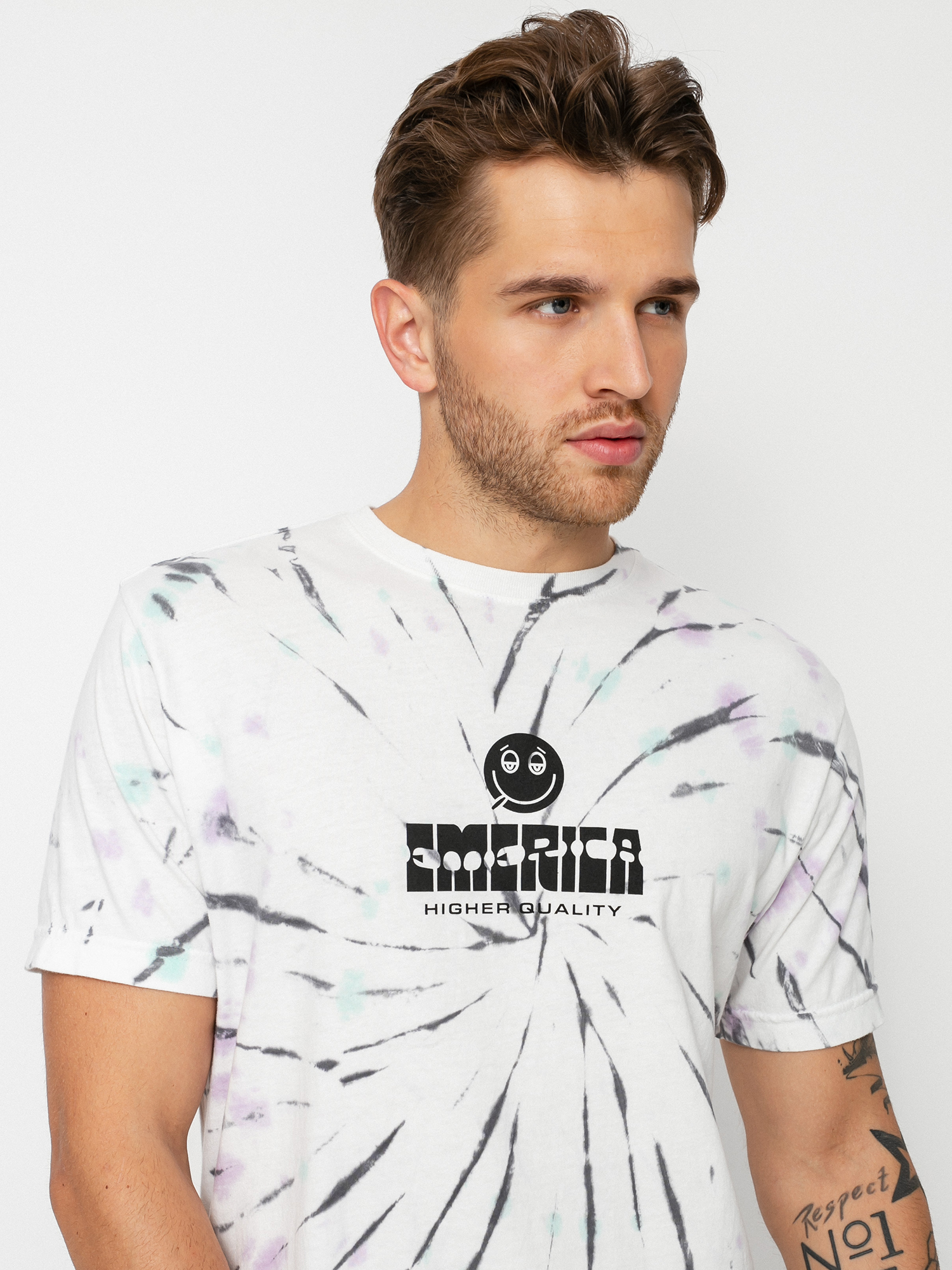 T-shirt Emerica Roll With Tiedye (white/blue/green)