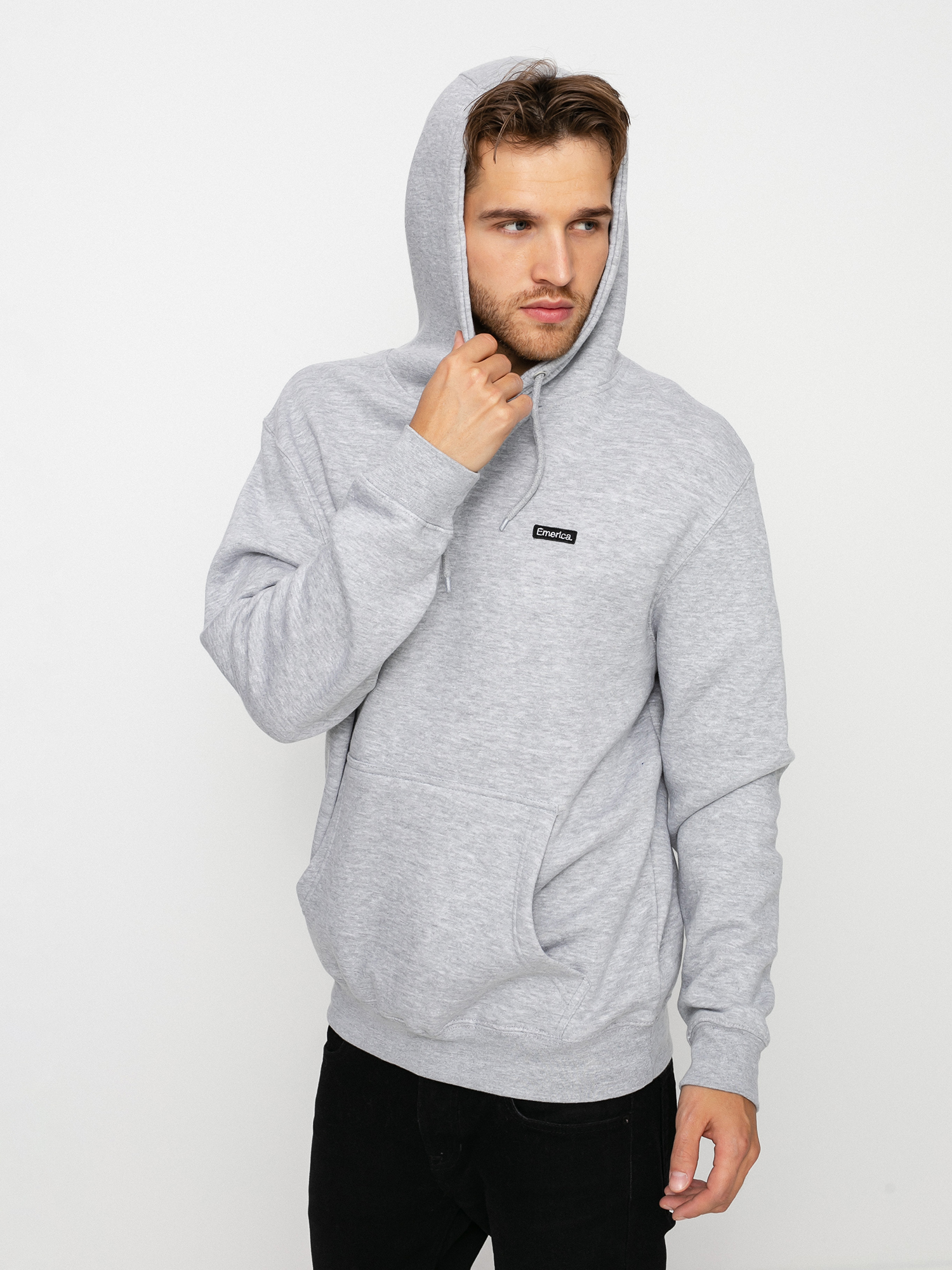 Bluza z kapturem Emerica Micro Pure Patch HD (grey/heather)