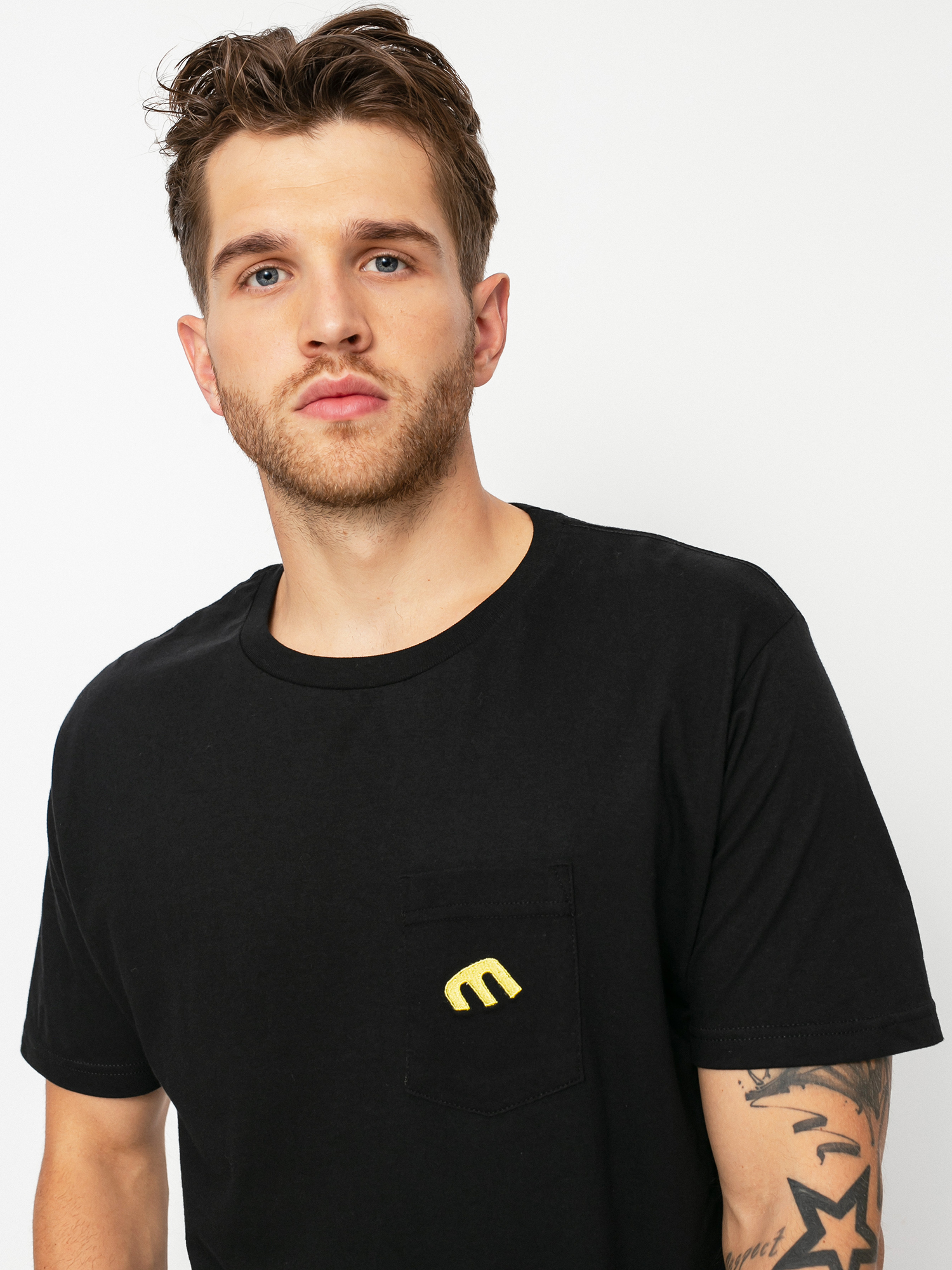 T-shirt Etnies Style E Pocket (black/yellow)