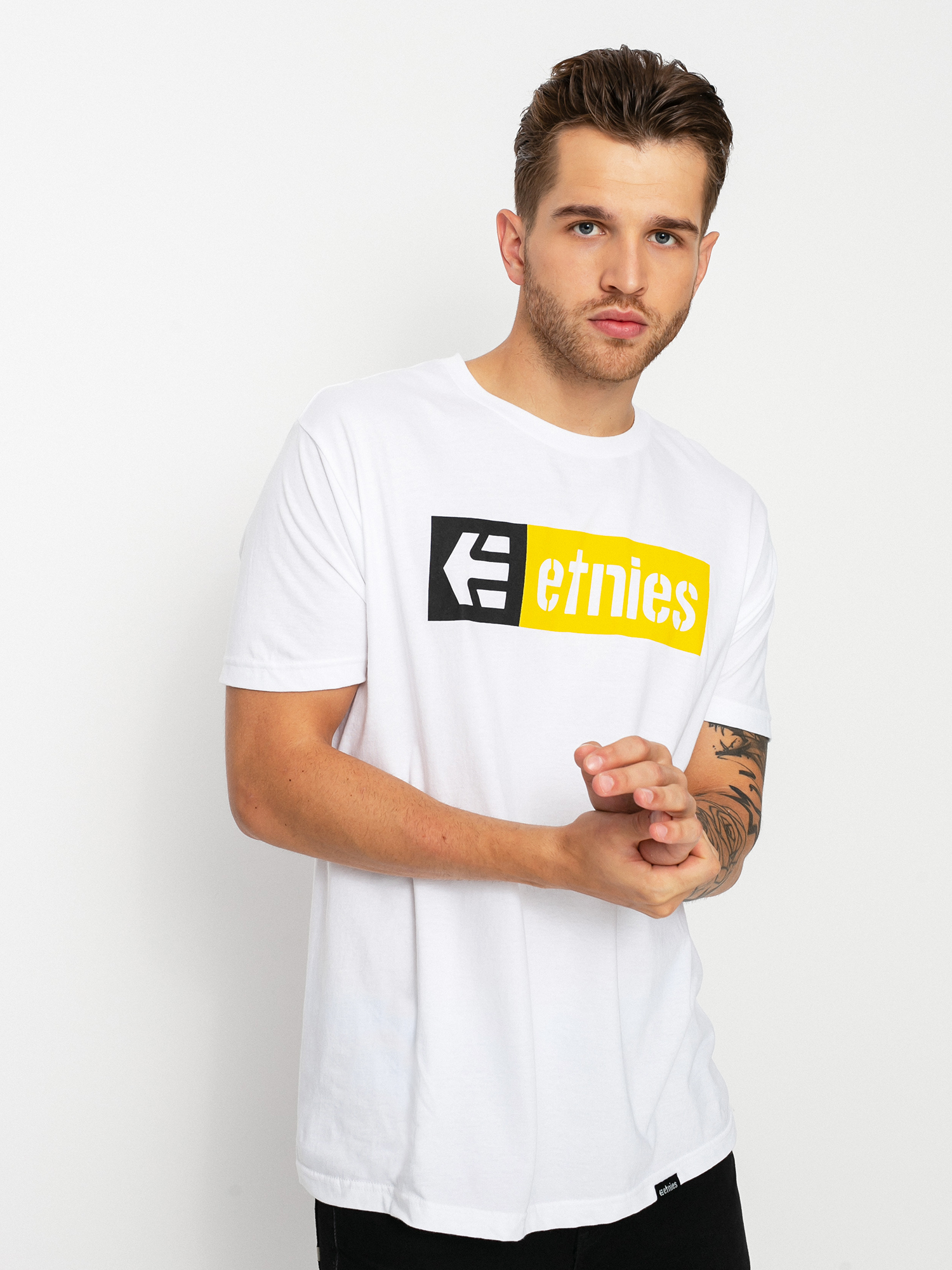 T-shirt Etnies New Box (white/black/yellow)