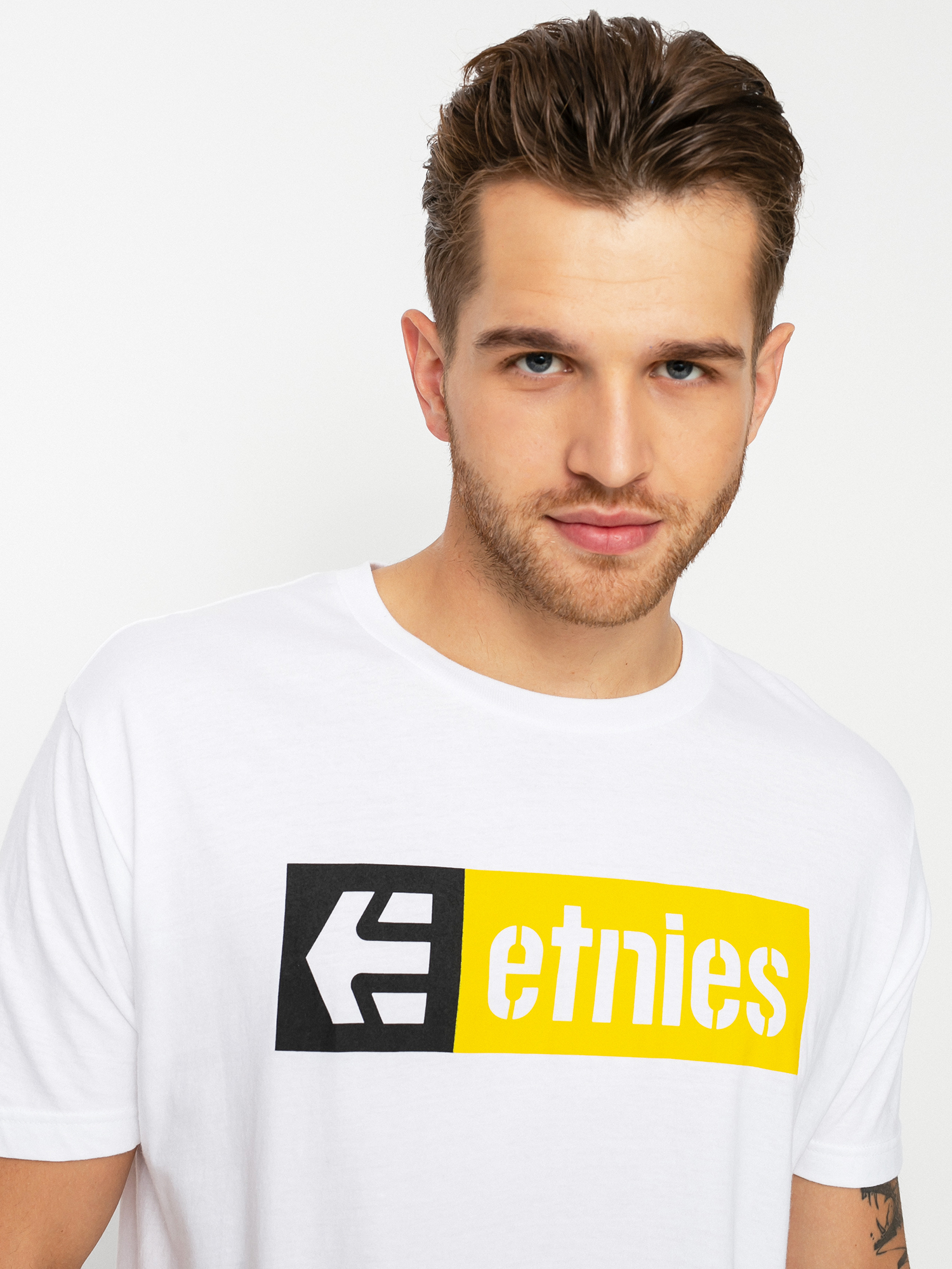 T-shirt Etnies New Box (white/black/yellow)