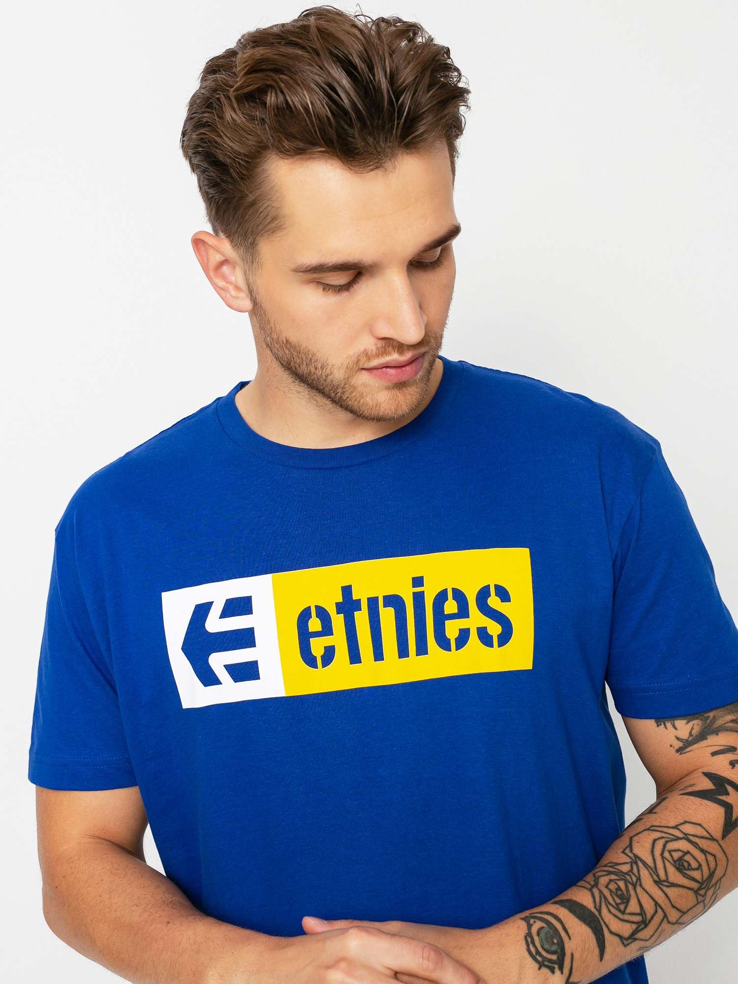 T-shirt Etnies New Box (royal/orange/white)