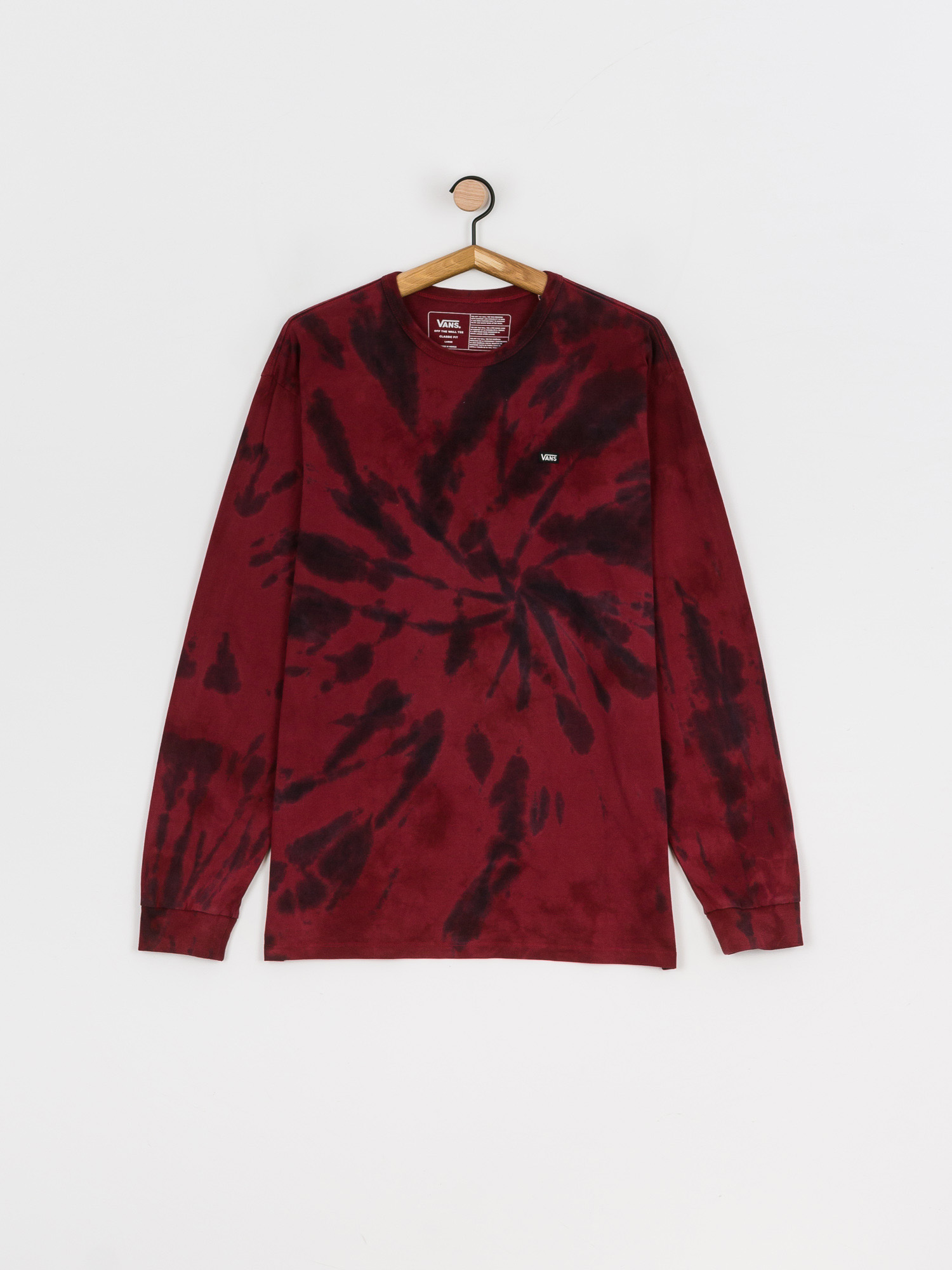 Longsleeve Vans Off The Wall Classic Spirl Tie Dye (pomegranate/black)