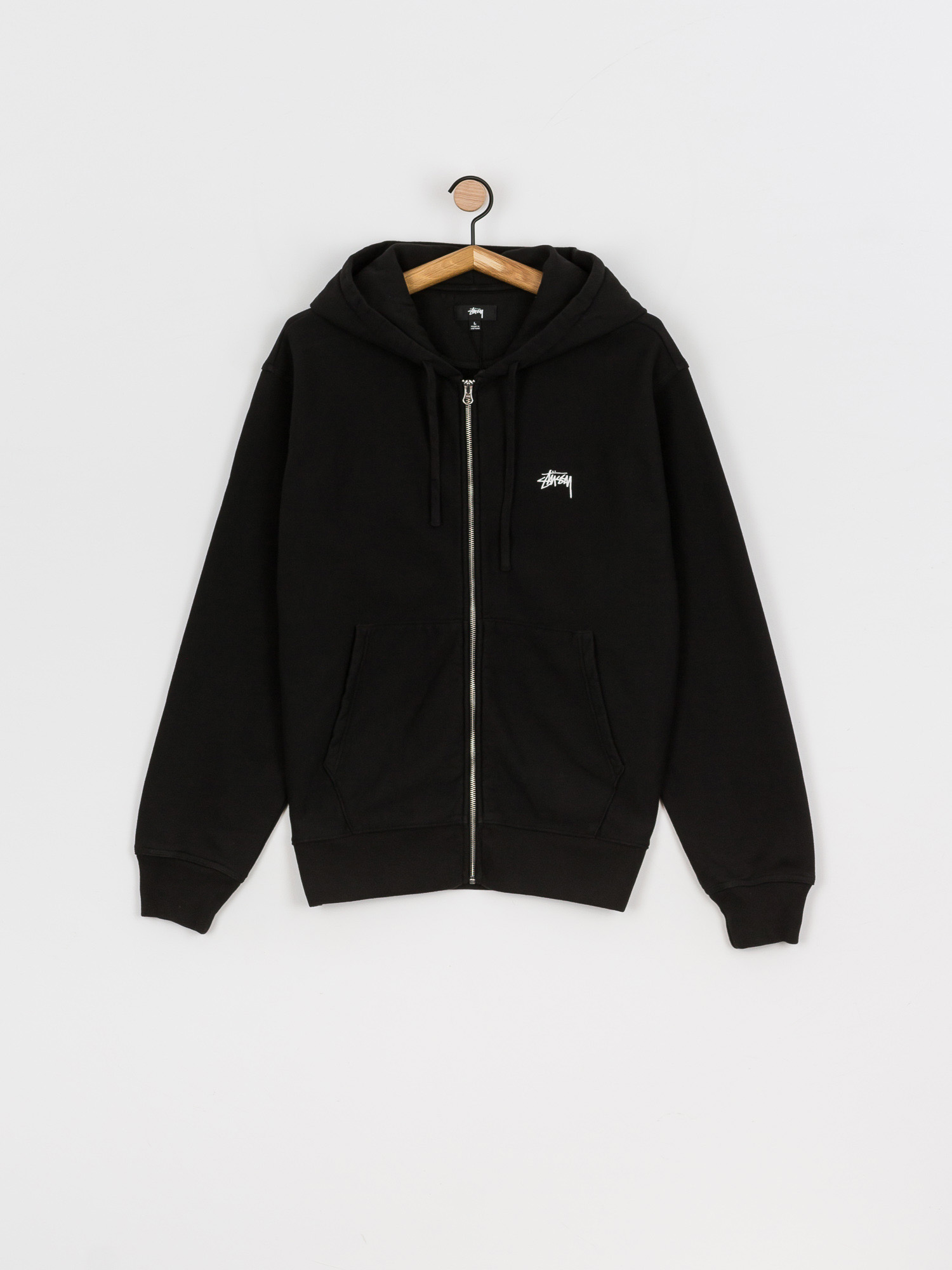 Bluza z kapturem Stussy Stock Logo ZHD (black)