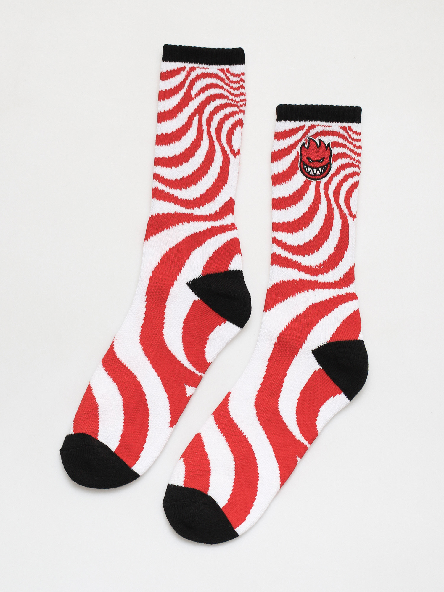 Skarpetki Spitfire Bighead Fill Emb Swirl (red/white/black)