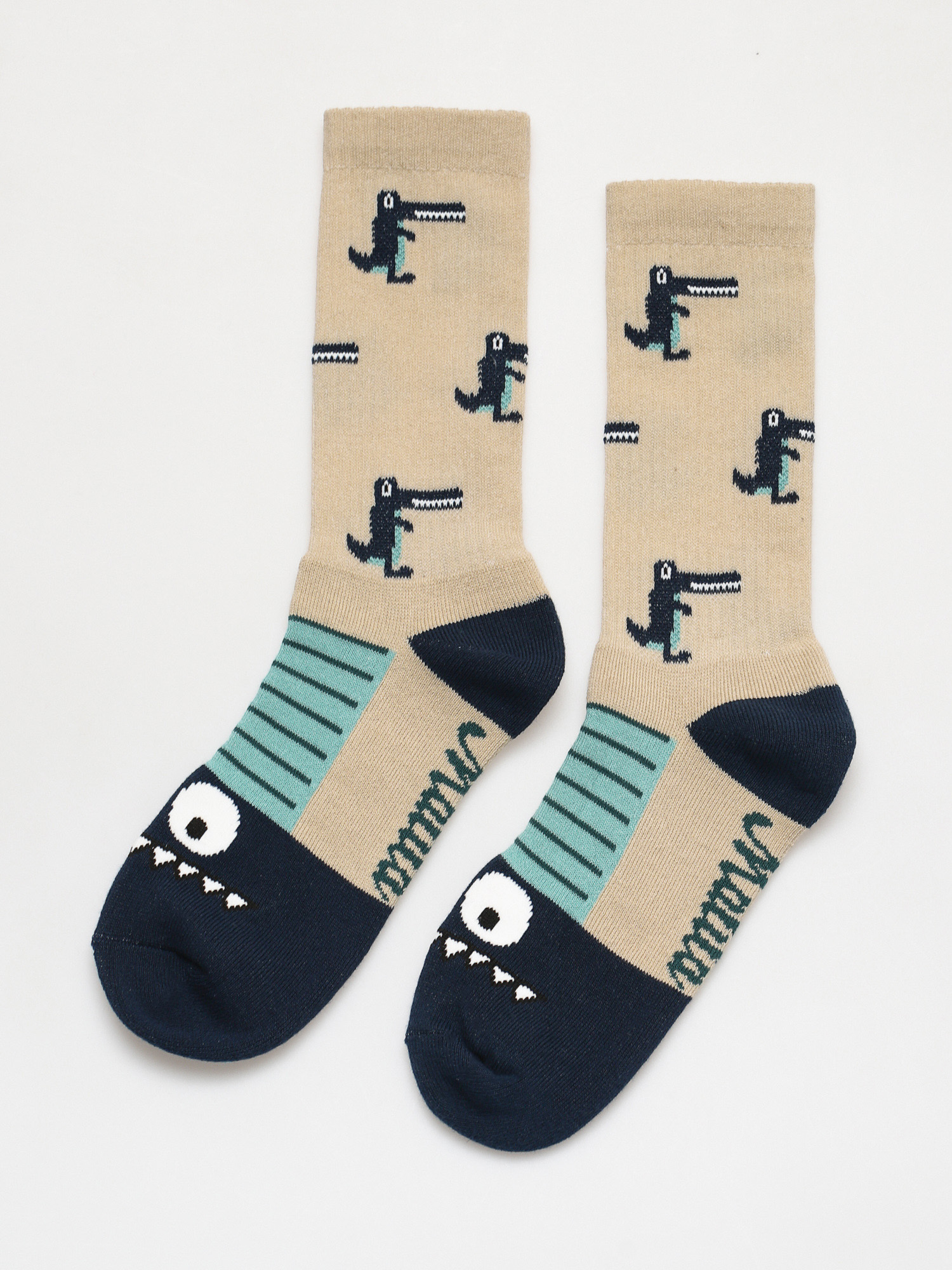 Skarpetki Malita Crocodiles (beige/navy)