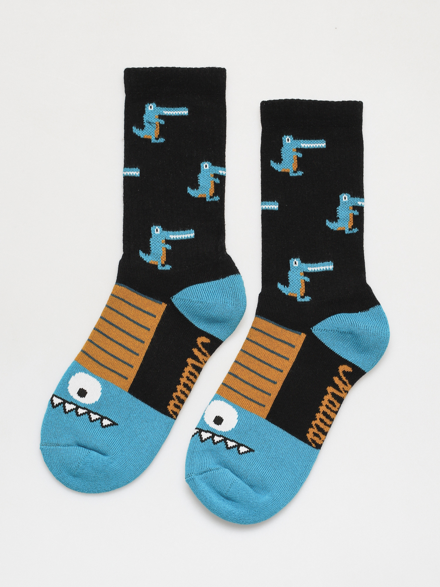 Skarpetki Malita Crocodiles (black/turquoise)