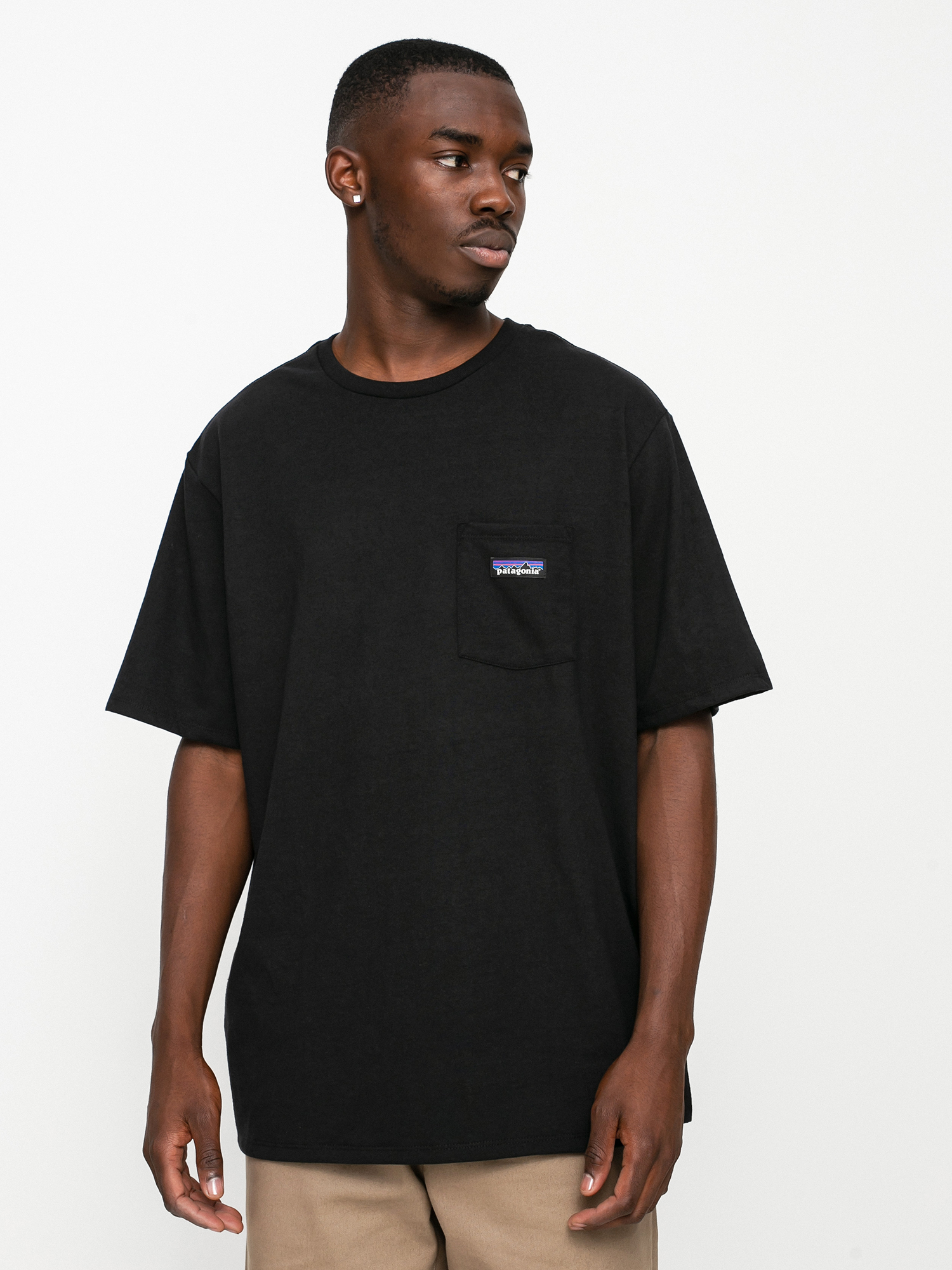 T-shirt Patagonia P 6 Label Pocket Responsibili (black)