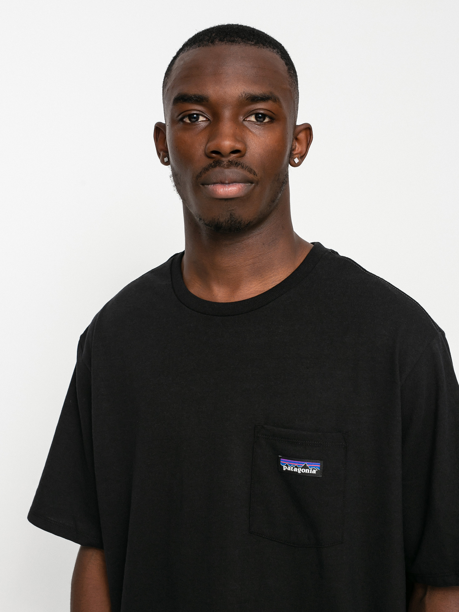 T-shirt Patagonia P 6 Label Pocket Responsibili (black)