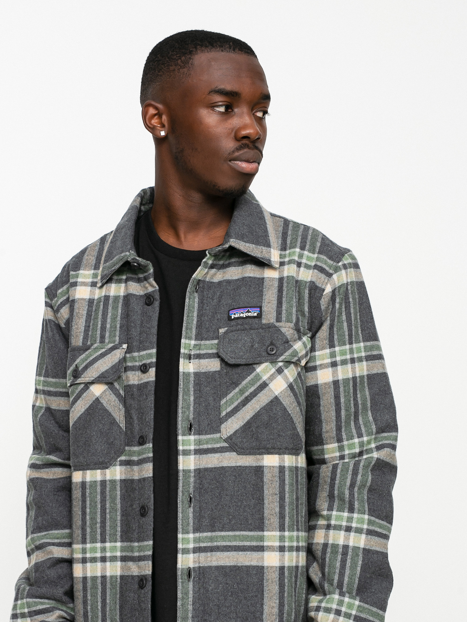 Kurtka Patagonia Insulated Organic Cotton Fjord Flannel (growlers plaid/ink black)