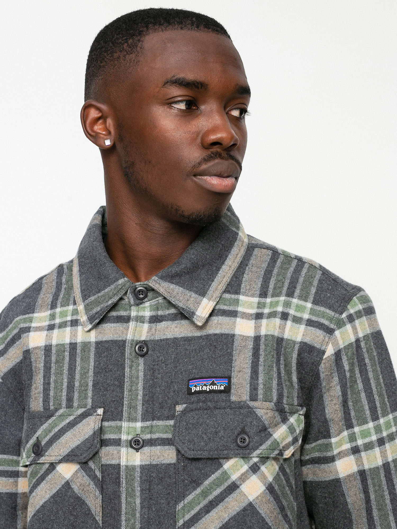 Kurtka Patagonia Insulated Organic Cotton Fjord Flannel (growlers plaid/ink black)