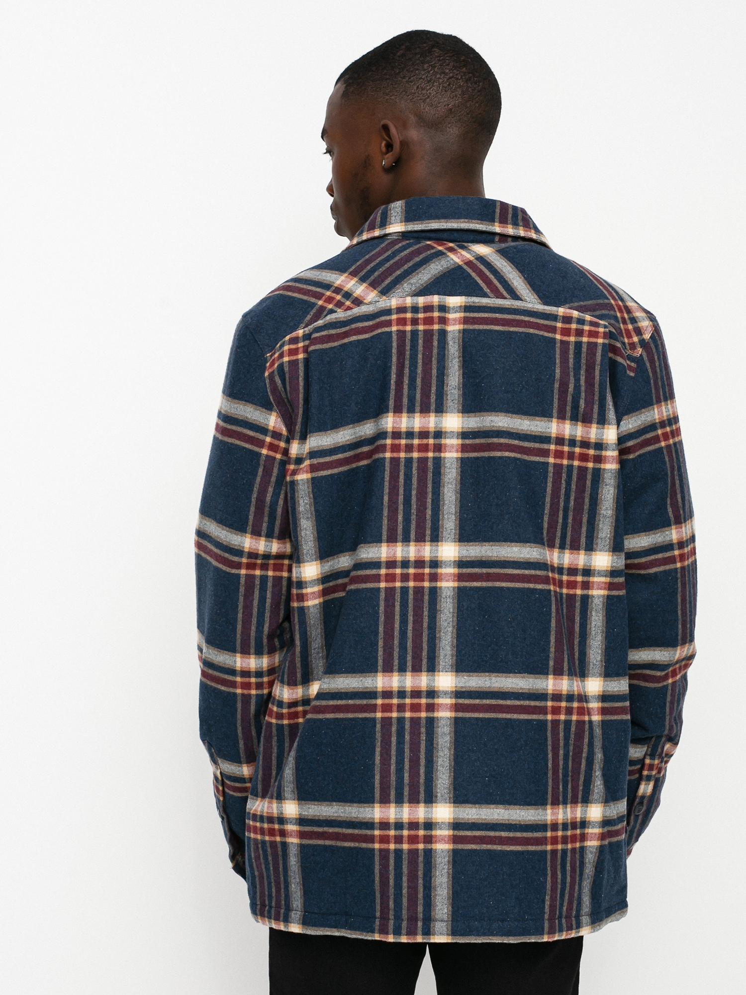 Kurtka Patagonia Insulated Organic Cotton Fjord Flannel (growlers plaid/smolder blue)