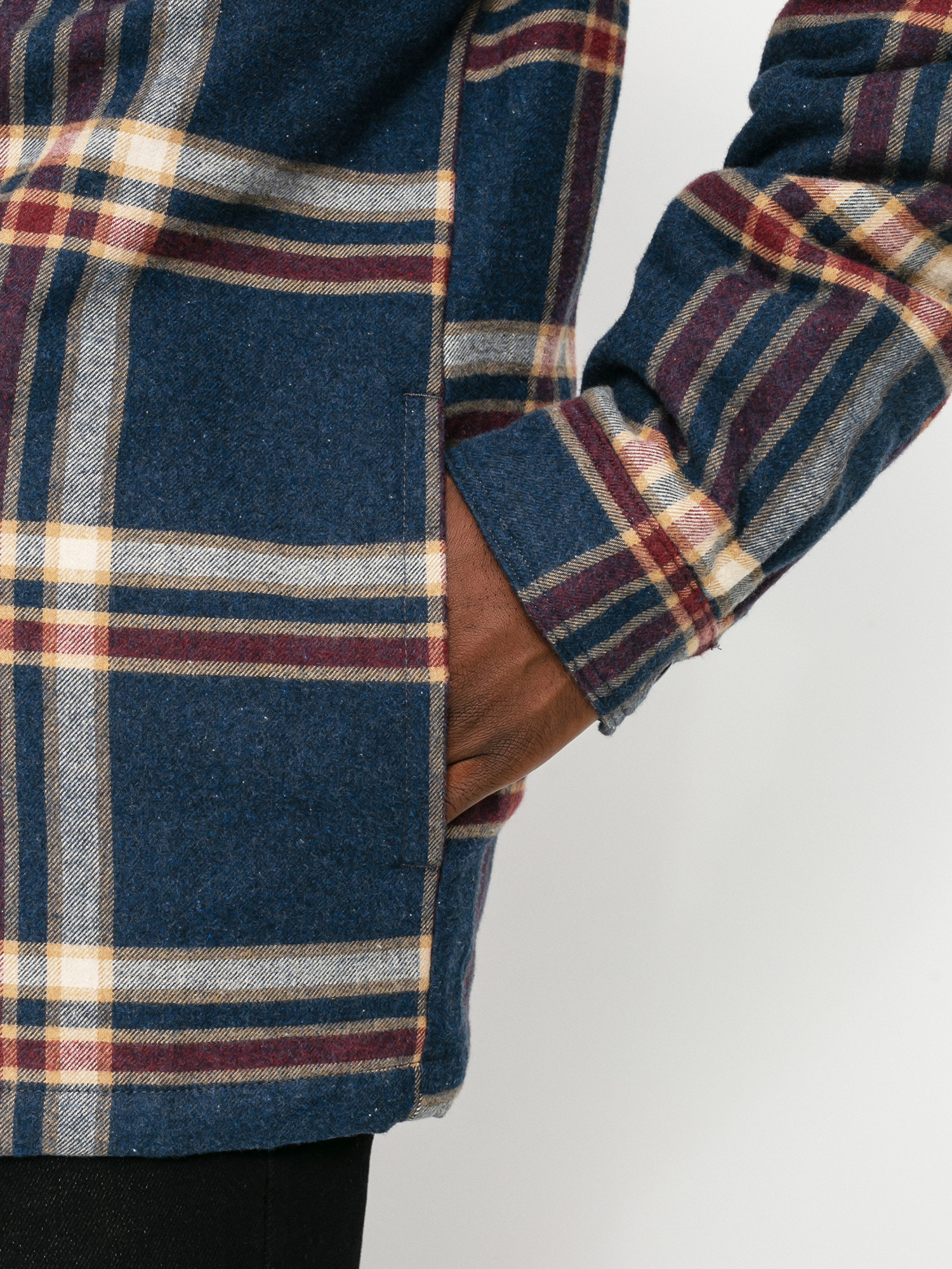 Kurtka Patagonia Insulated Organic Cotton Fjord Flannel (growlers plaid/smolder blue)