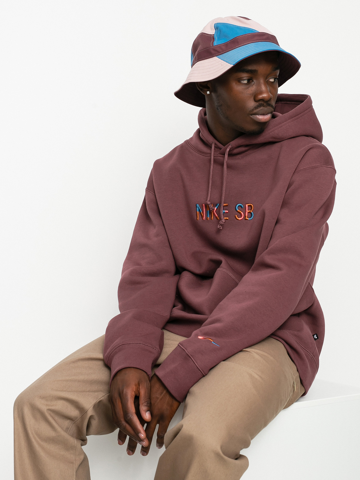 Bluza z kapturem Nike SB Premium GFX HD (dark wine/navy/pink salt)