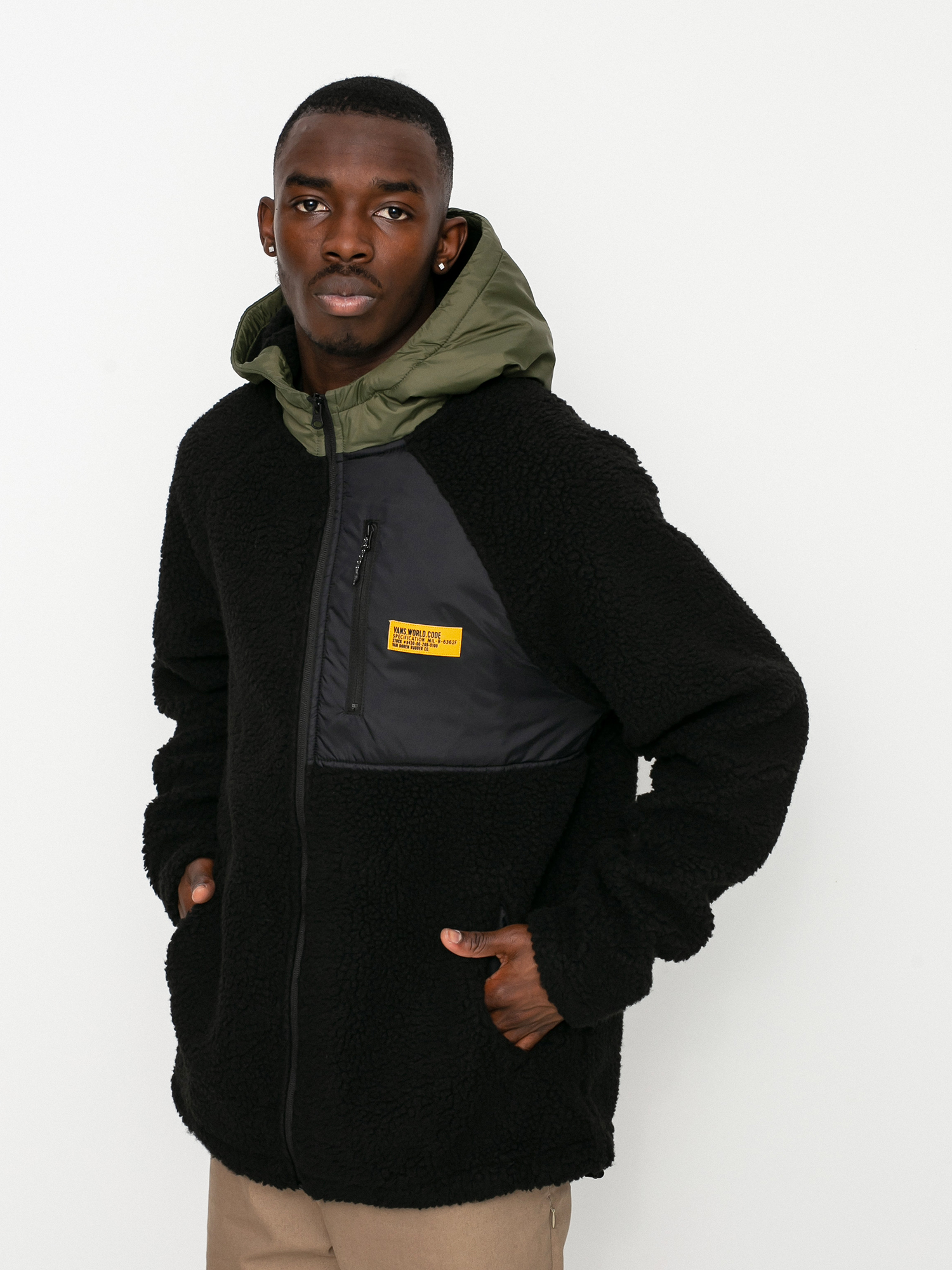 Bluza Vans Vans World Code Sherpa FZ (black/grape leaf)