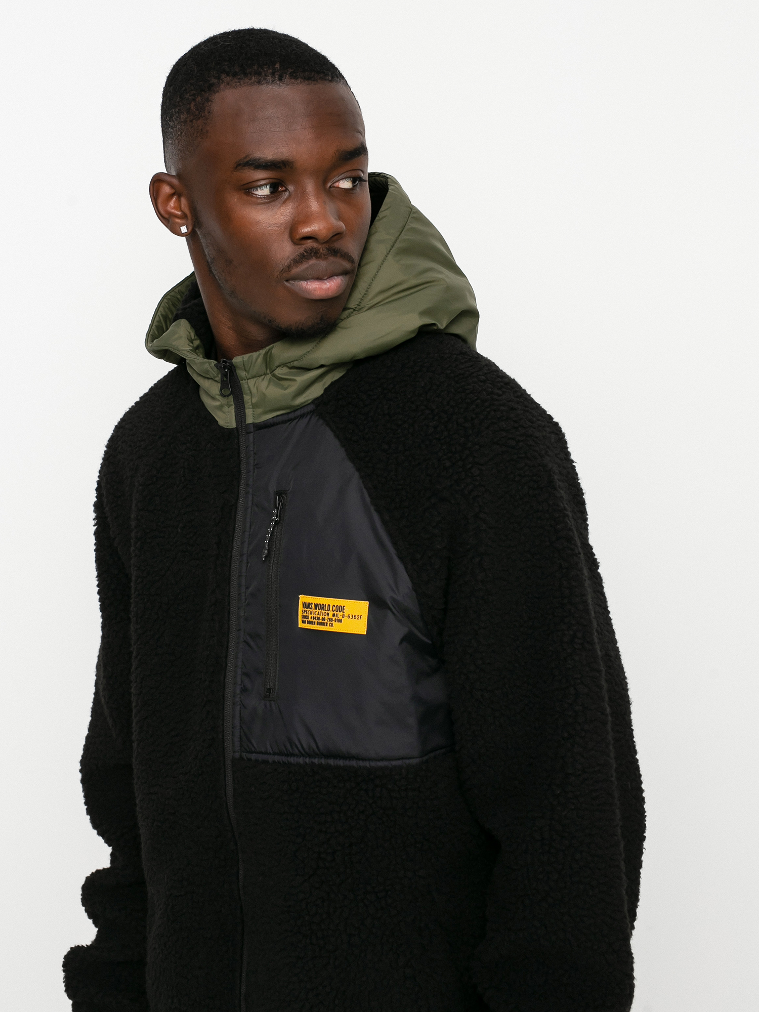 Bluza Vans Vans World Code Sherpa FZ (black/grape leaf)