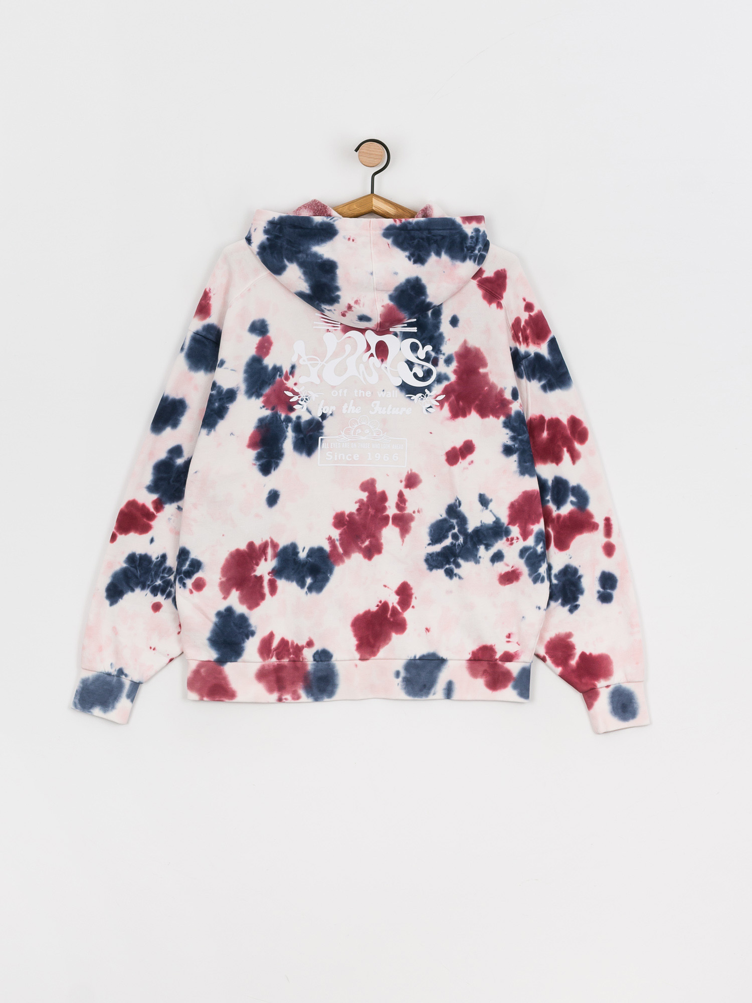 Bluza z kapturem Vans Mascy Grunge Wash HD Wmn (pomegranate)