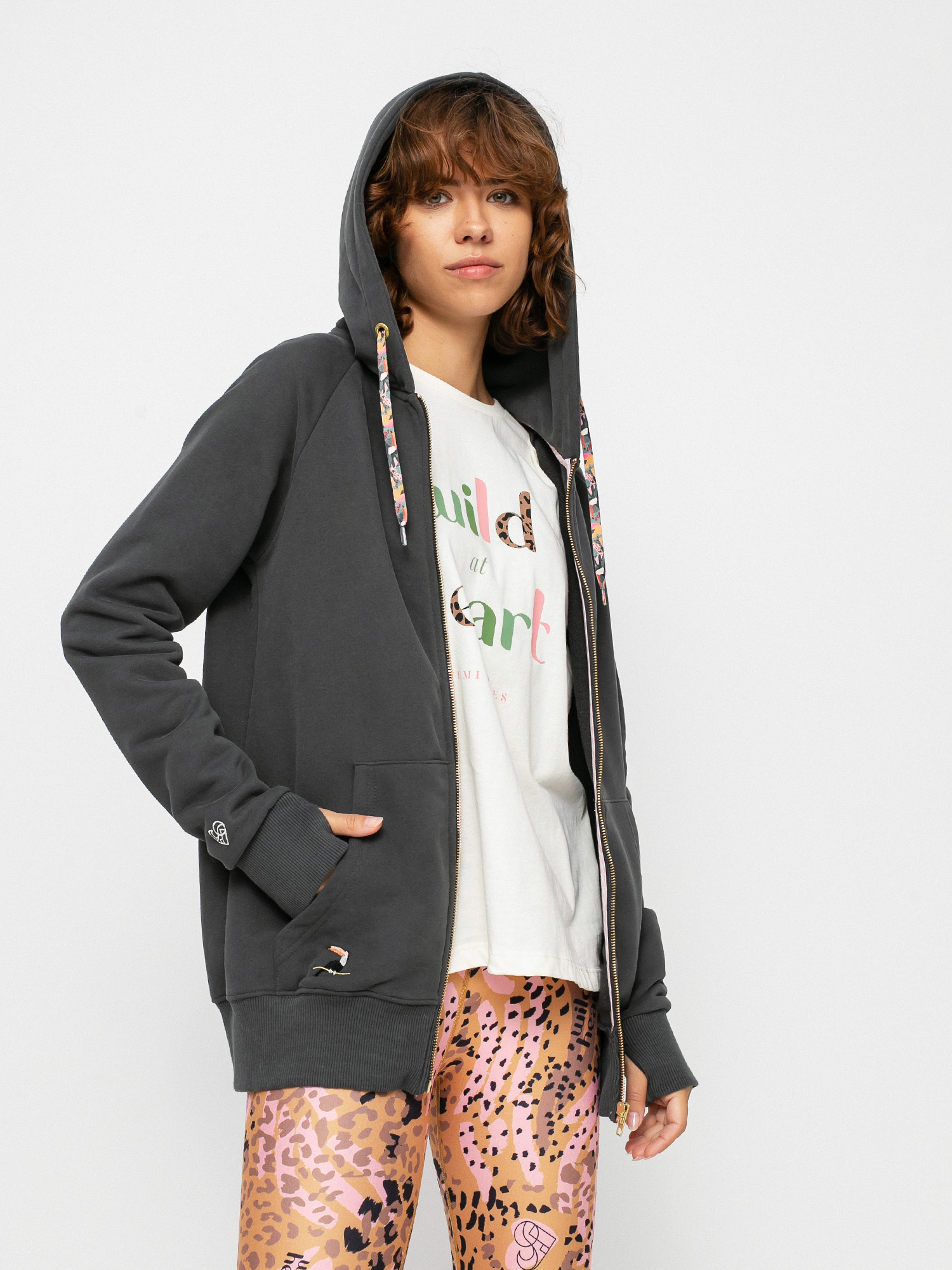 Bluza z kapturem Femi Stories Ini ZHD Wmn (wblk)