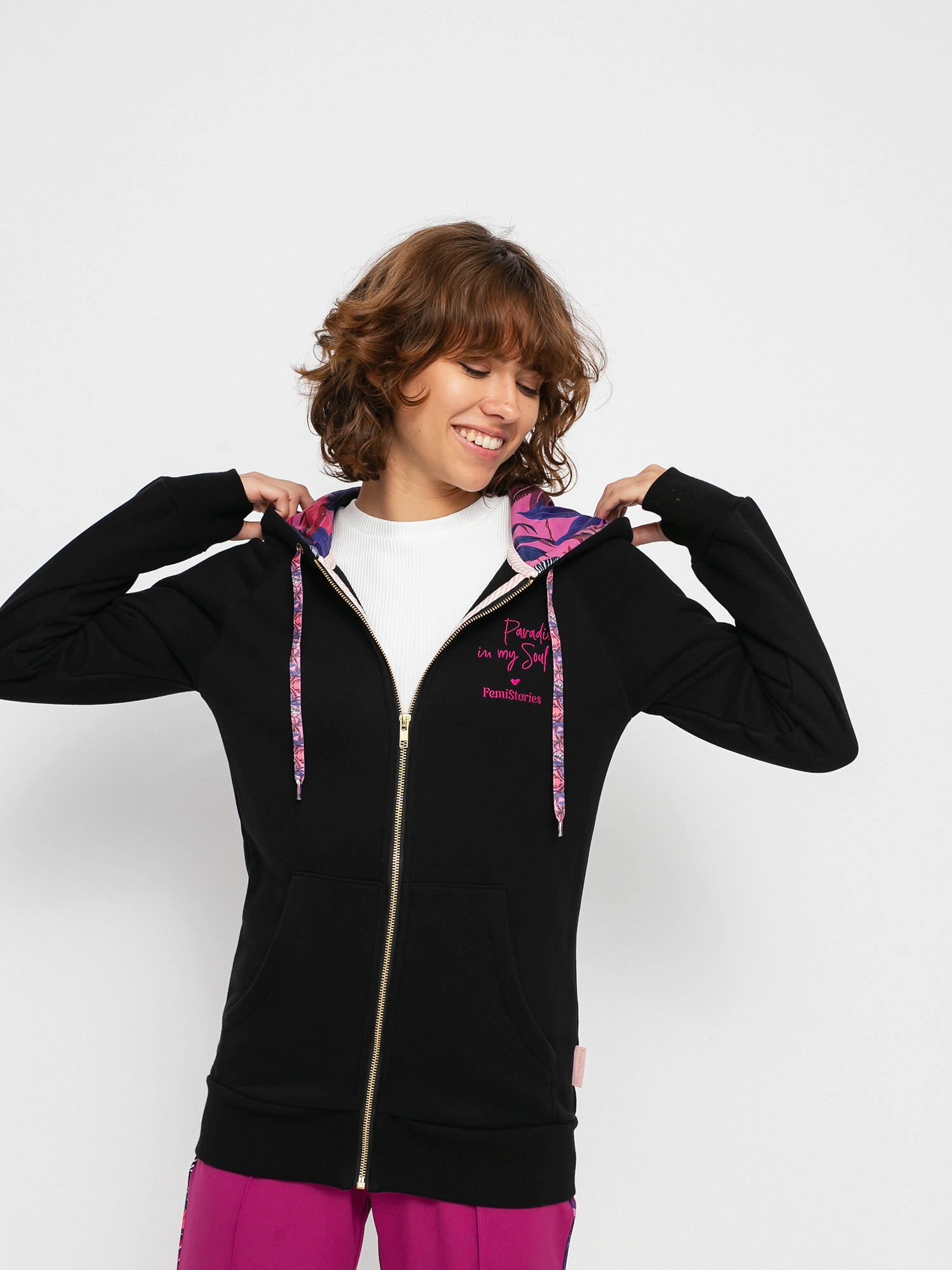 Bluza z kapturem Femi Stories Ini ZHD Wmn (blk)