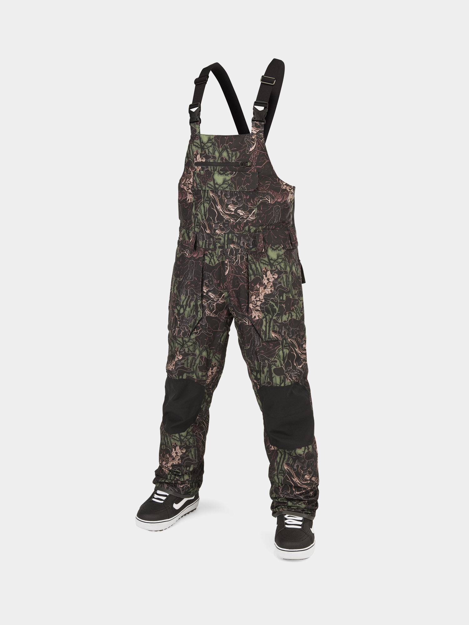 Męskie Spodnie snowboardowe Volcom Roan Bib Overall (woodland camo)