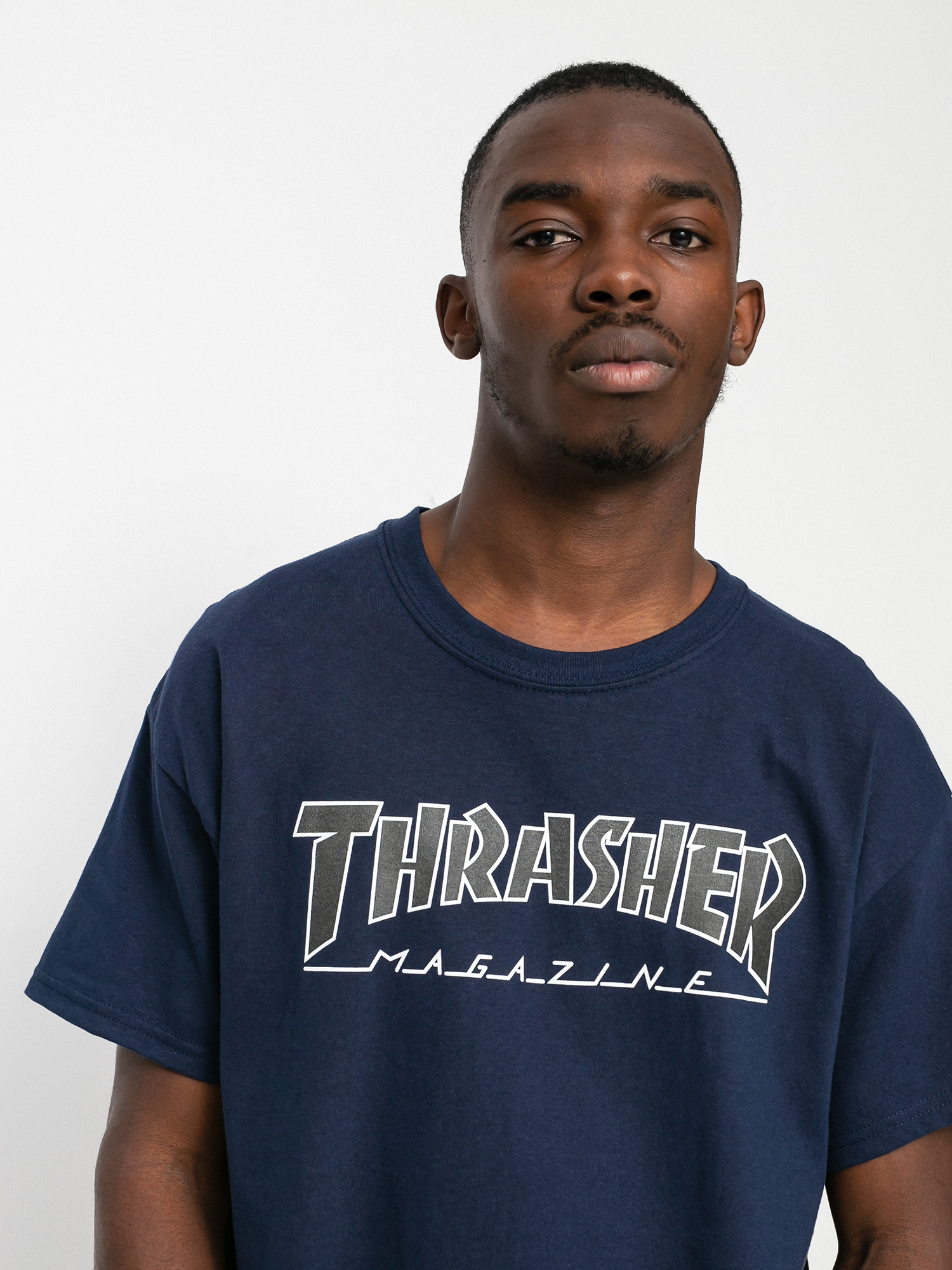 T-shirt Thrasher Outlined (navy/black)