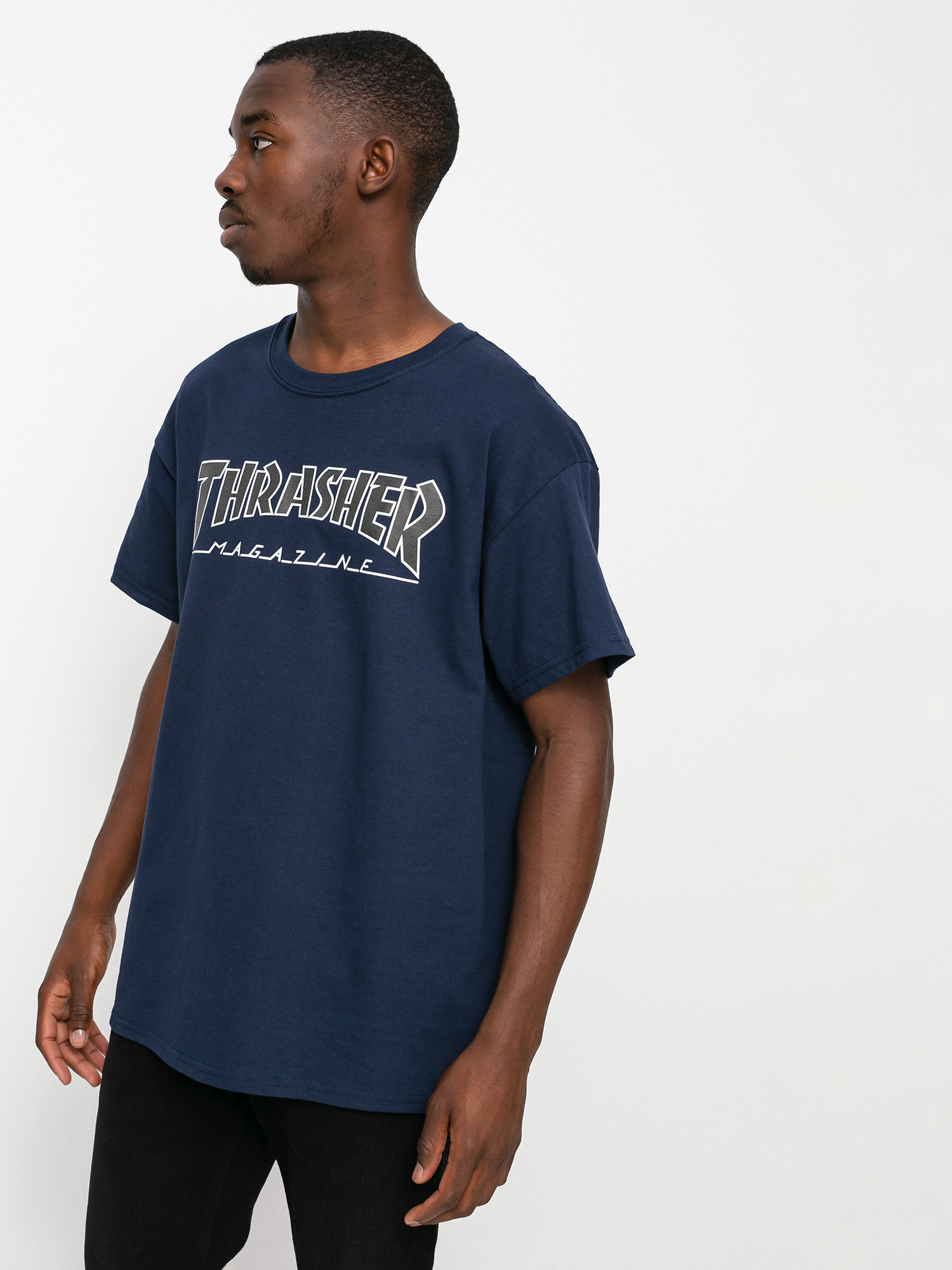 T-shirt Thrasher Outlined (navy/black)