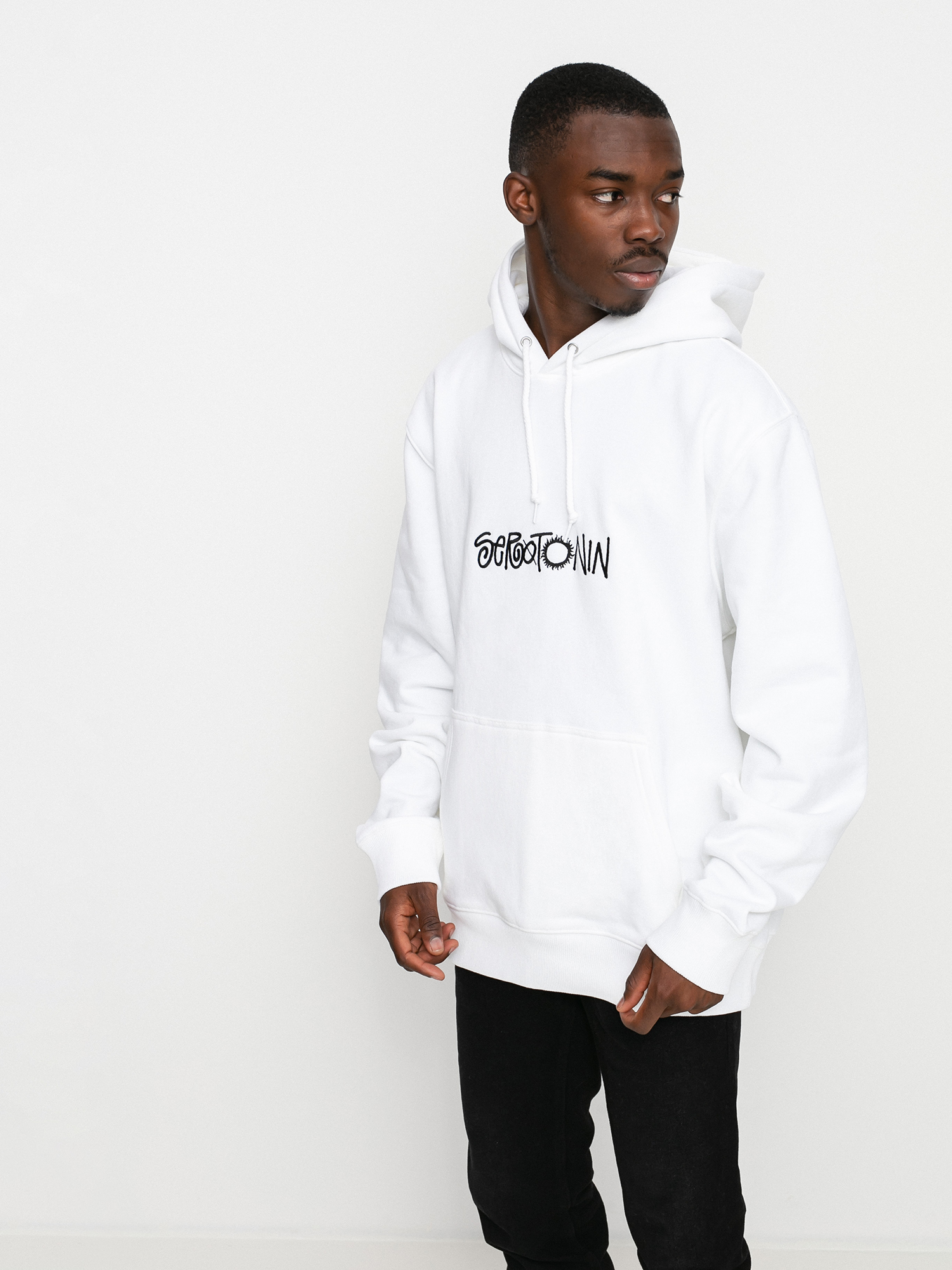 Bluza z kapturem Stussy Serotonin App. HD (white)