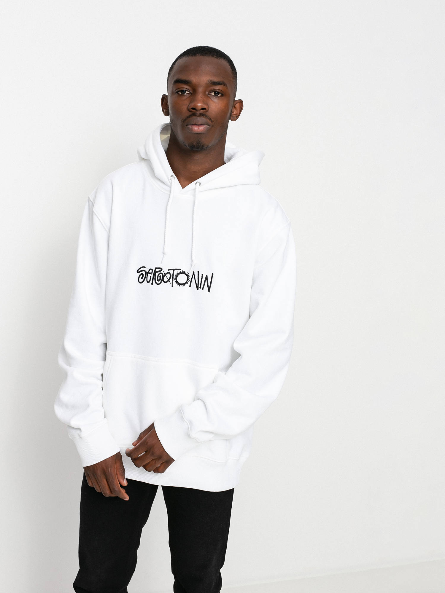 Bluza z kapturem Stussy Serotonin App. HD (white)