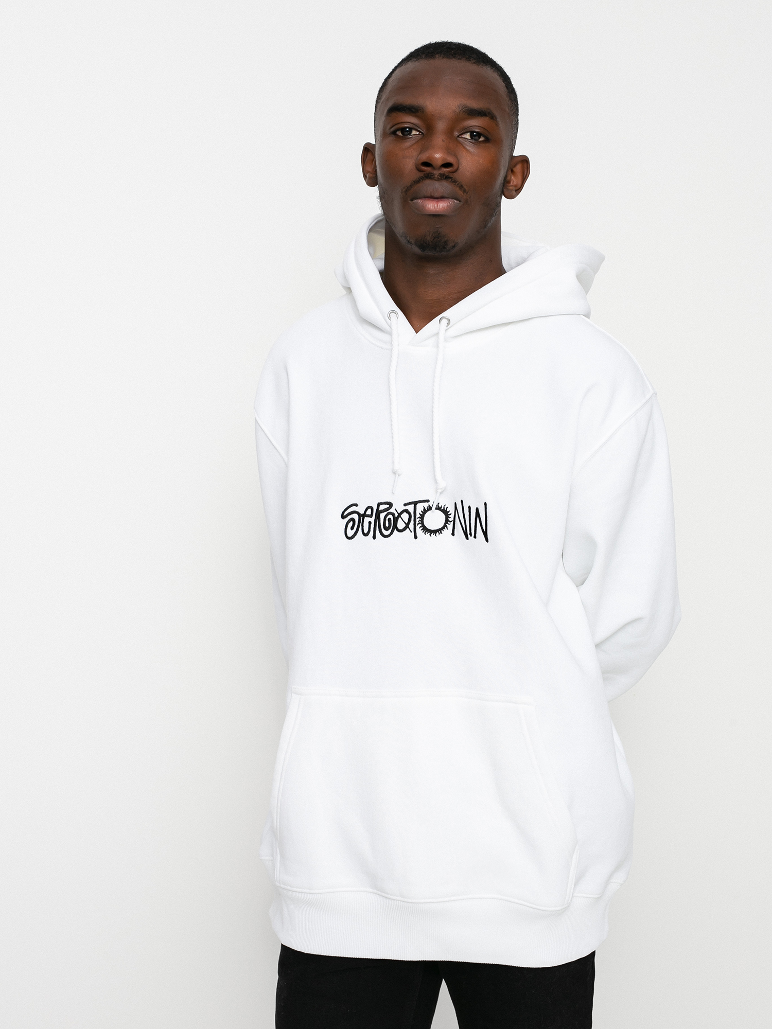 Bluza z kapturem Stussy Serotonin App. HD (white)