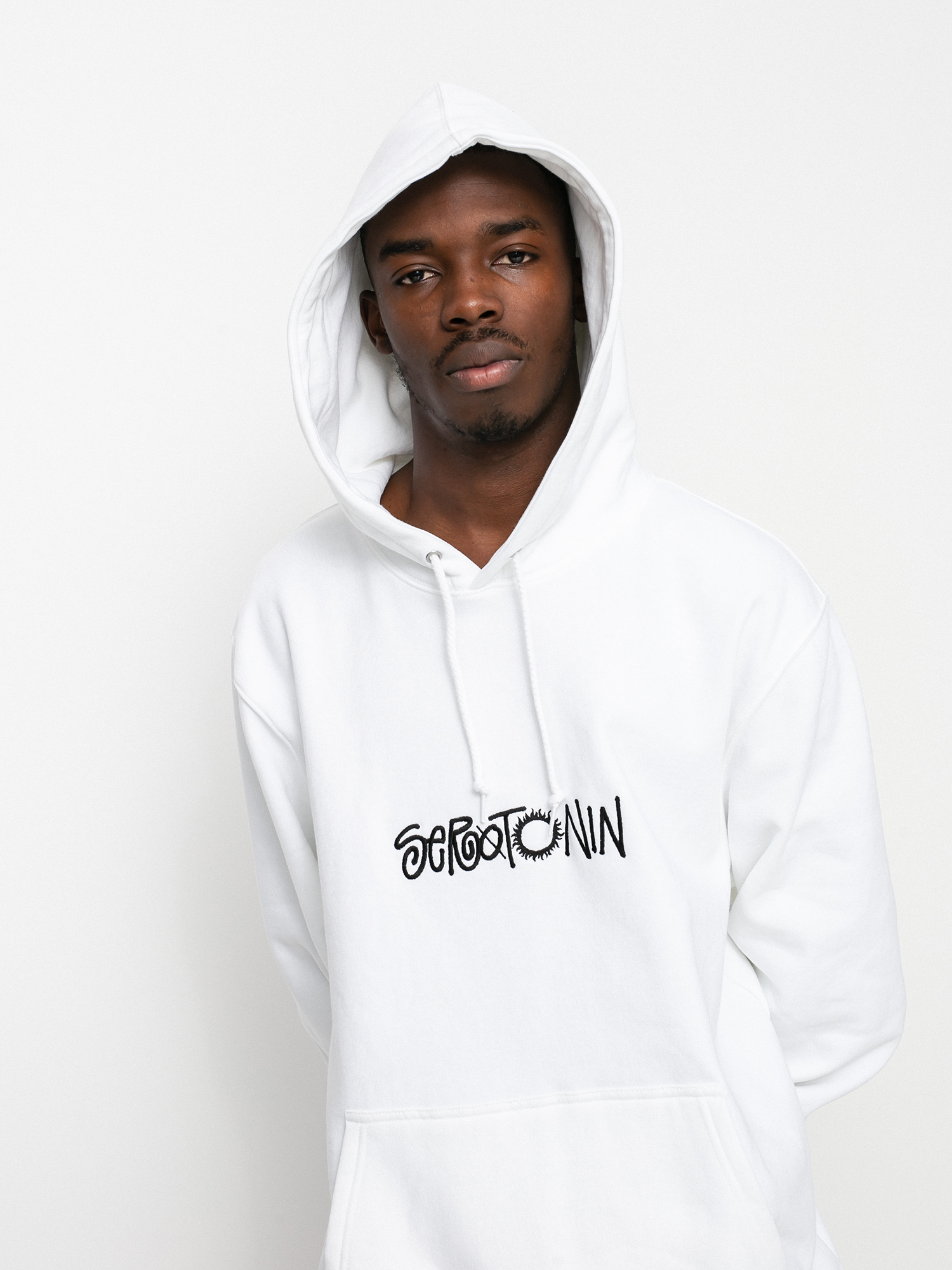 Bluza z kapturem Stussy Serotonin App. HD (white)