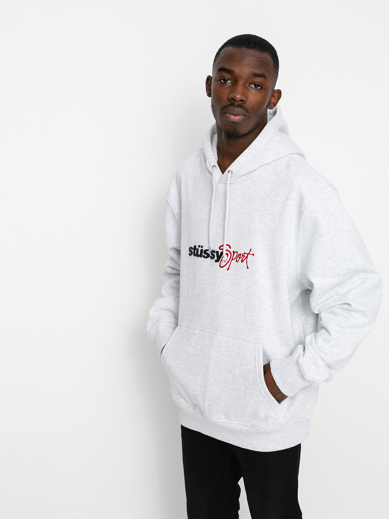 Bluza z kapturem Stussy Sport App. HD (ash heather)