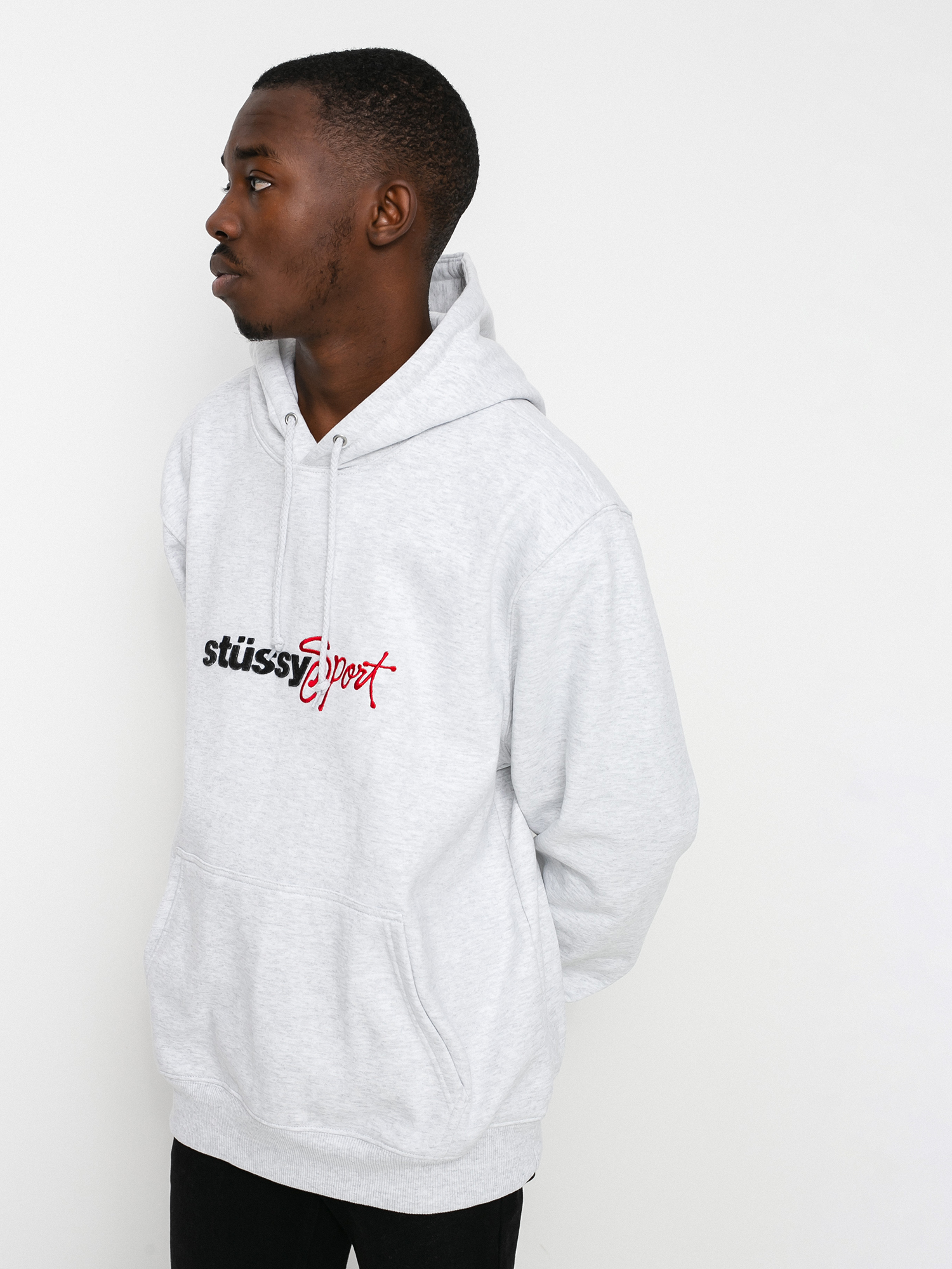 Bluza z kapturem Stussy Sport App. HD (ash heather)