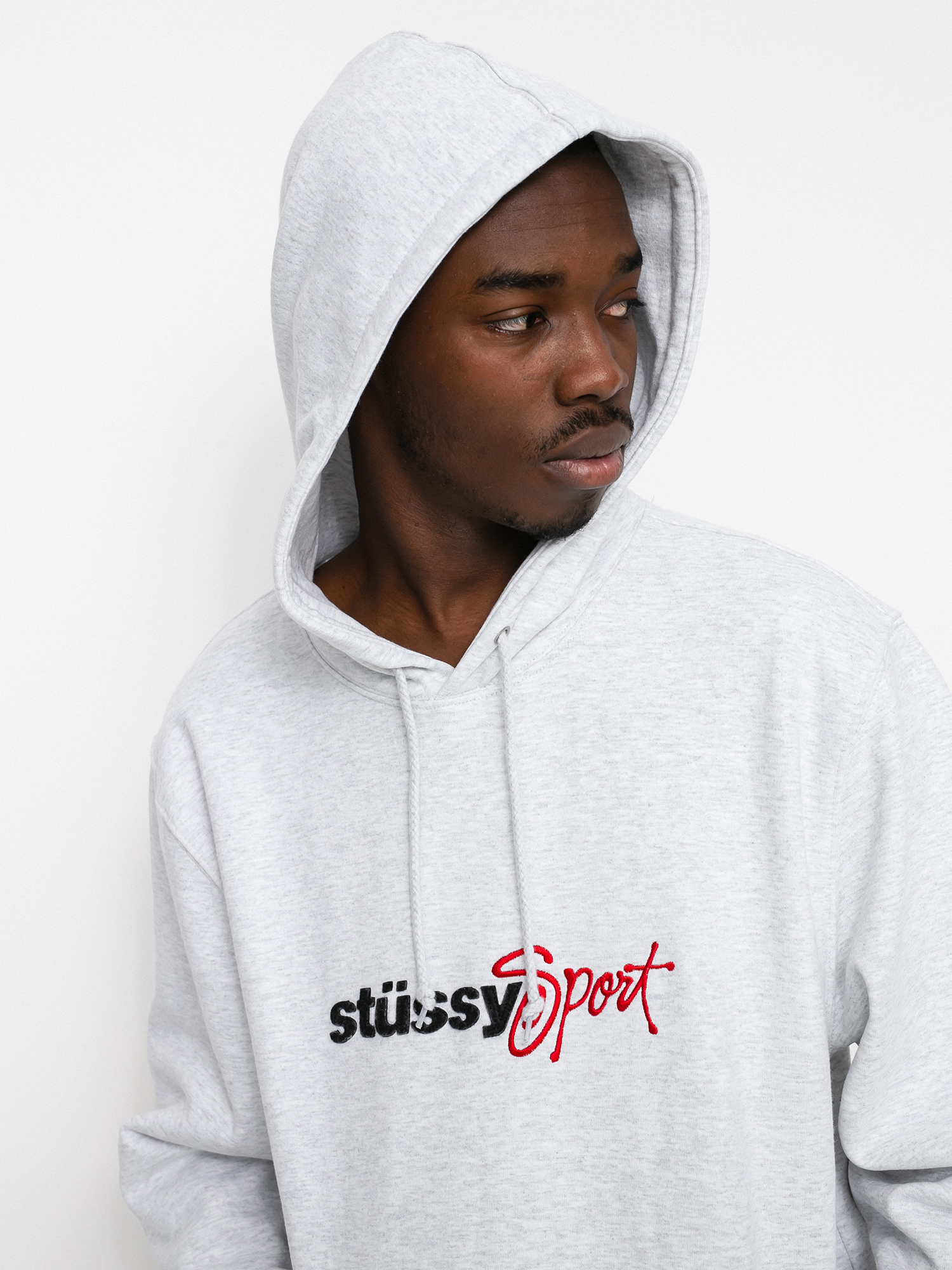Bluza z kapturem Stussy Sport App. HD (ash heather)