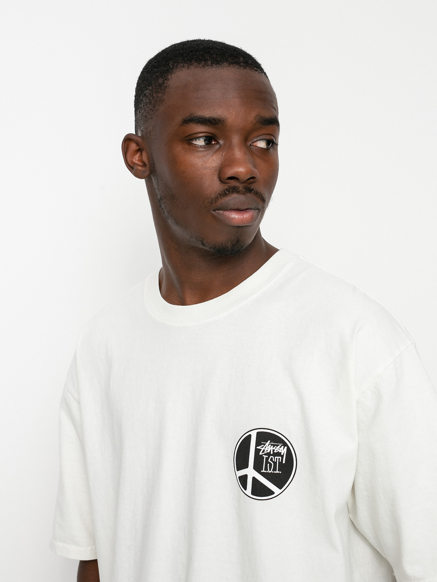 T-shirt Stussy Peace Dot Pig. Dyed (natural)