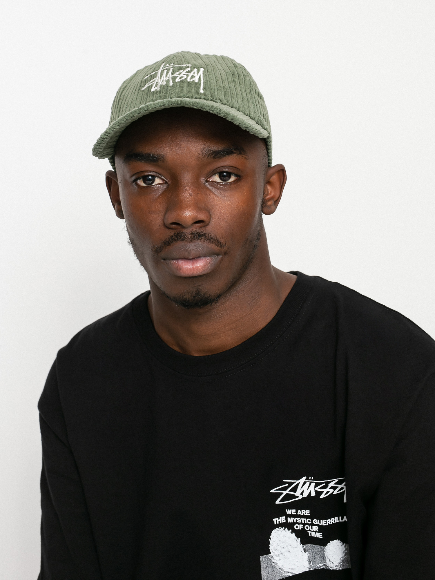 Czapka z daszkiem Stussy Corduroy Big Logo Low Pro (olive)
