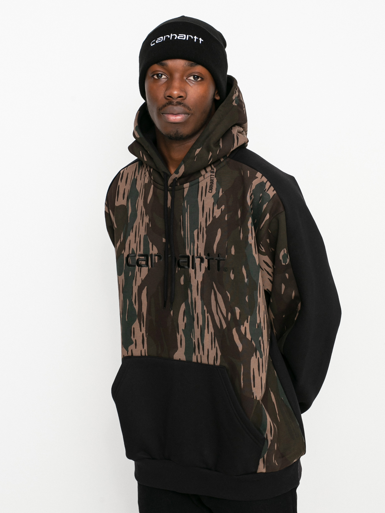 Bluza z kapturem Carhartt WIP Tonare HD (camo unite/black/black)